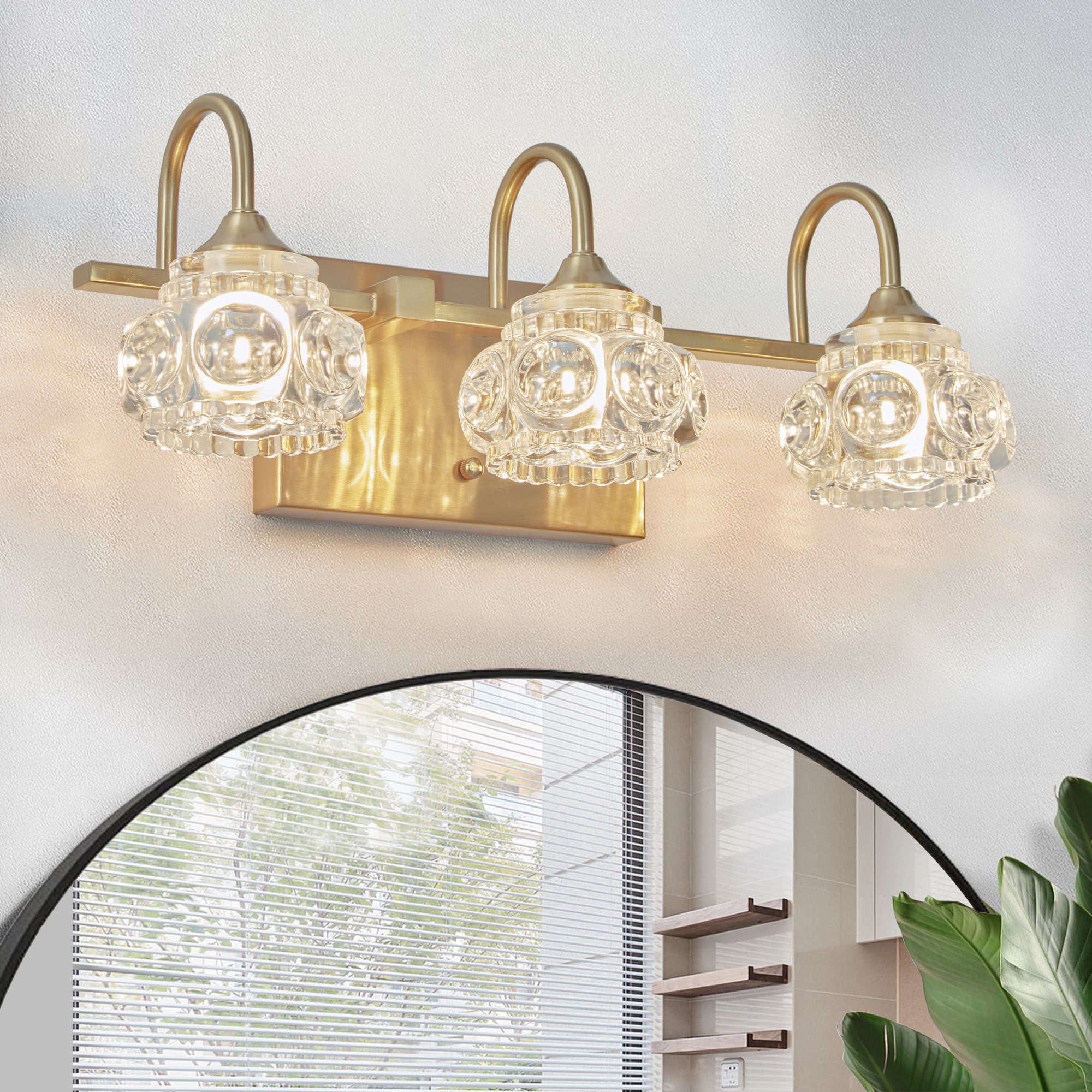 Medunjess LSOF981-8 LIco 17-in 3 -Light Gold Modern/contemporary Vanity light