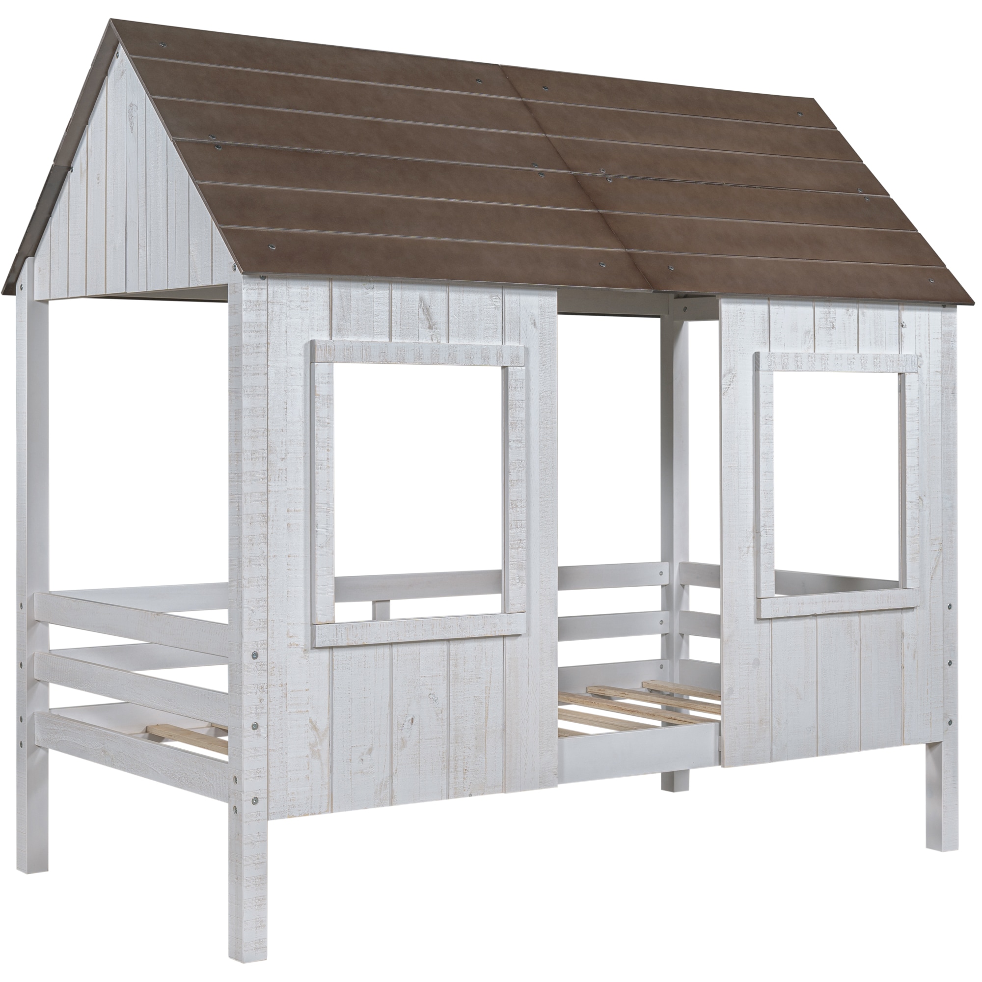 Sumyeg LY-LP000039AAK House bed Antique white Twin loft Bunk Bed