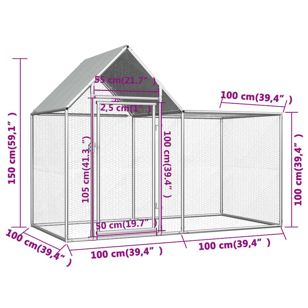 vidaXL 144553 Chicken-Coops-Rabbit-Hutches - View #6