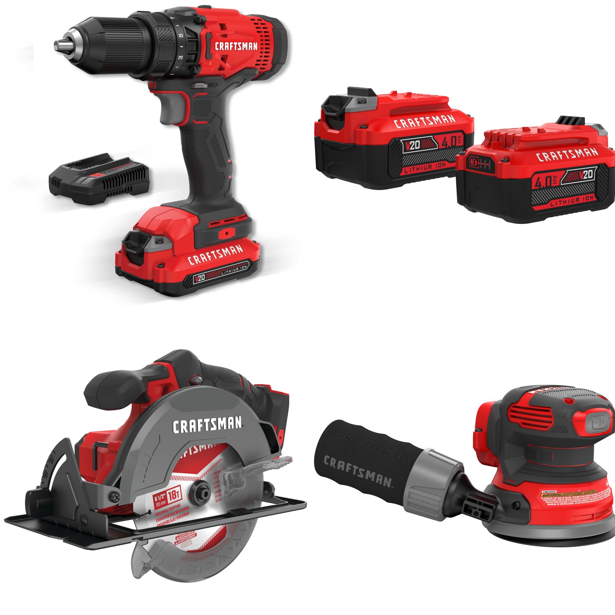Shop Craftsman 20-Volt V20 Max 1/2-in Cordless Drill, V20- Pack