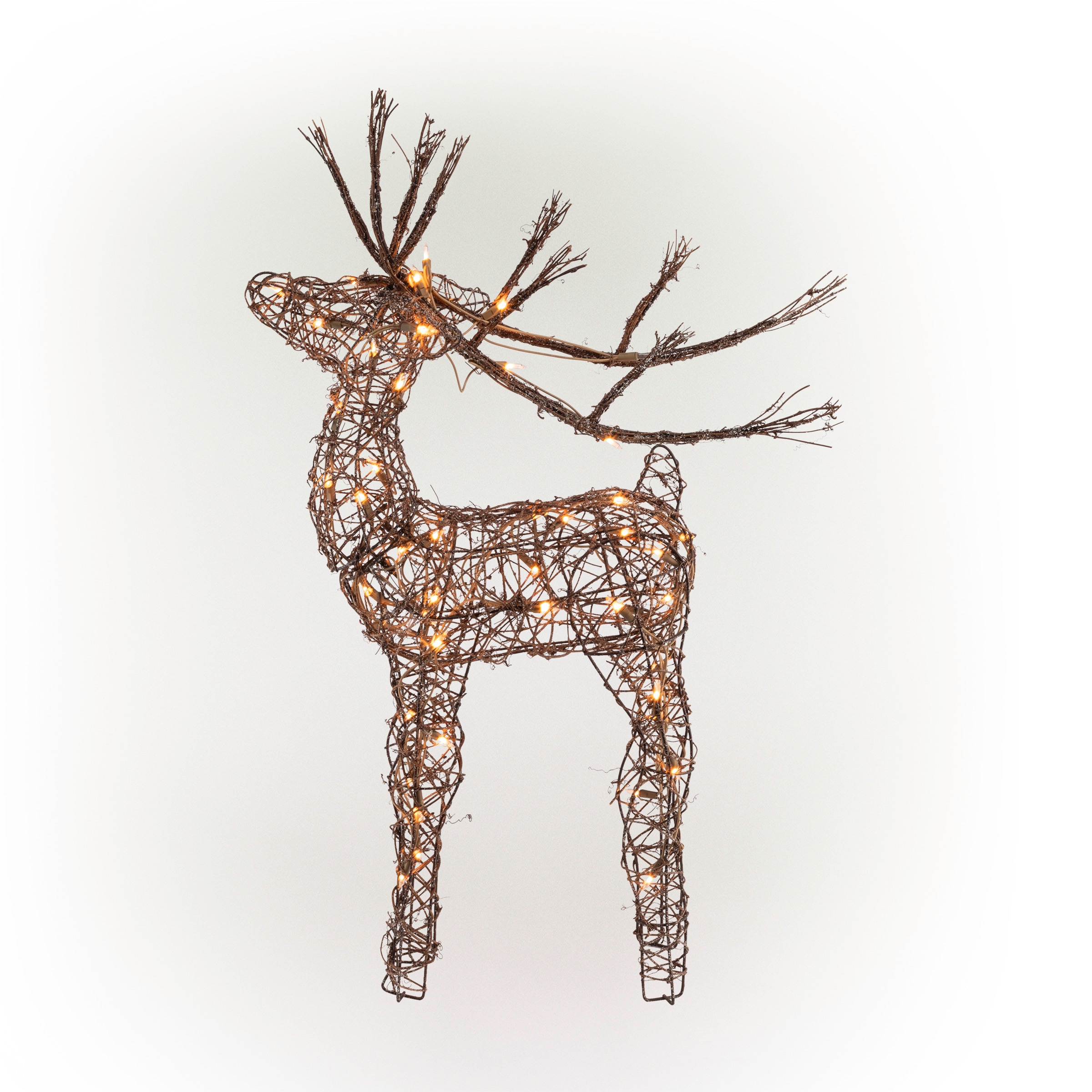 Rattan Reindeer Outdoor Christmas Decorations at Lowes.com
