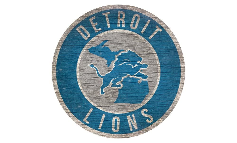 Team Sports America Detroit Lions 12-in H x 7-in W Blue Animal Garden  Statue at