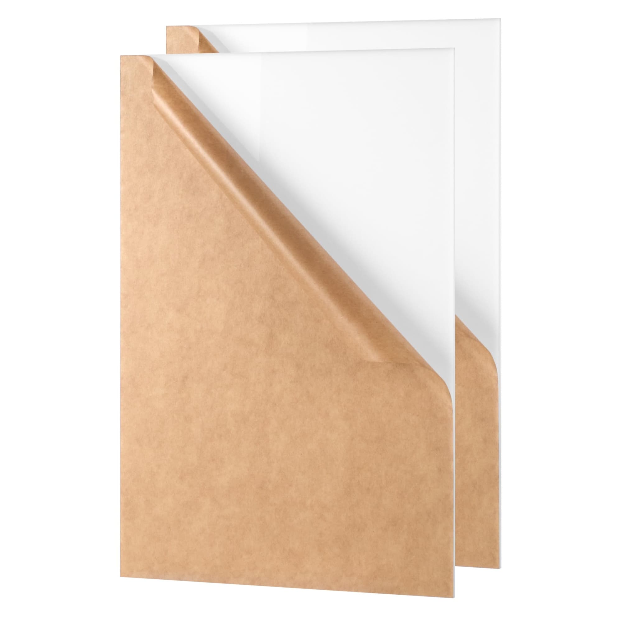 Angel Sar - 2 Pack 1/8 Inch Thick White Cast Acrylic Sheets 12 Inch x 16 Inch 26.14 Percent Trans...