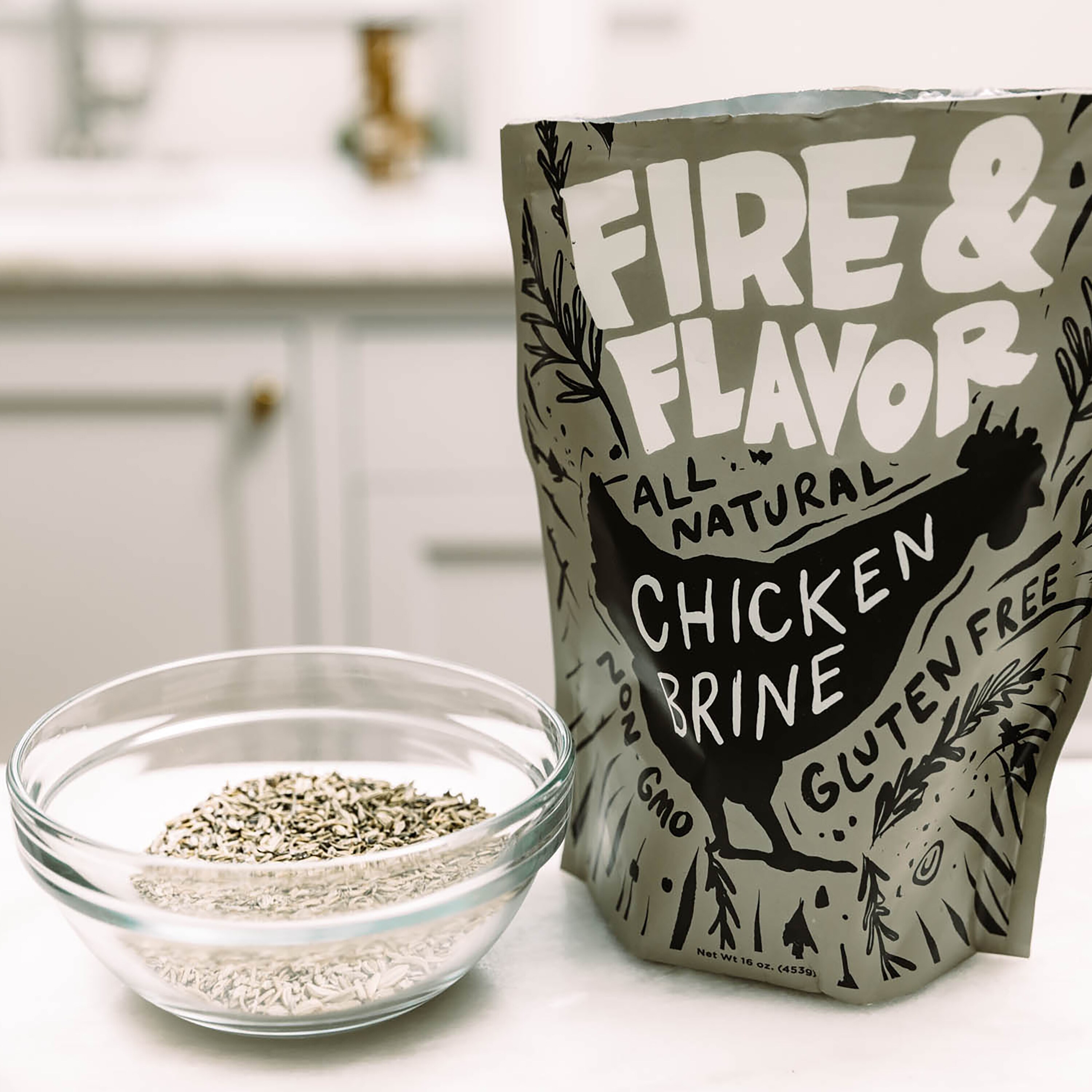 Fire and Flavor All-Natural Lemon Pepper Brine Kit, Includes