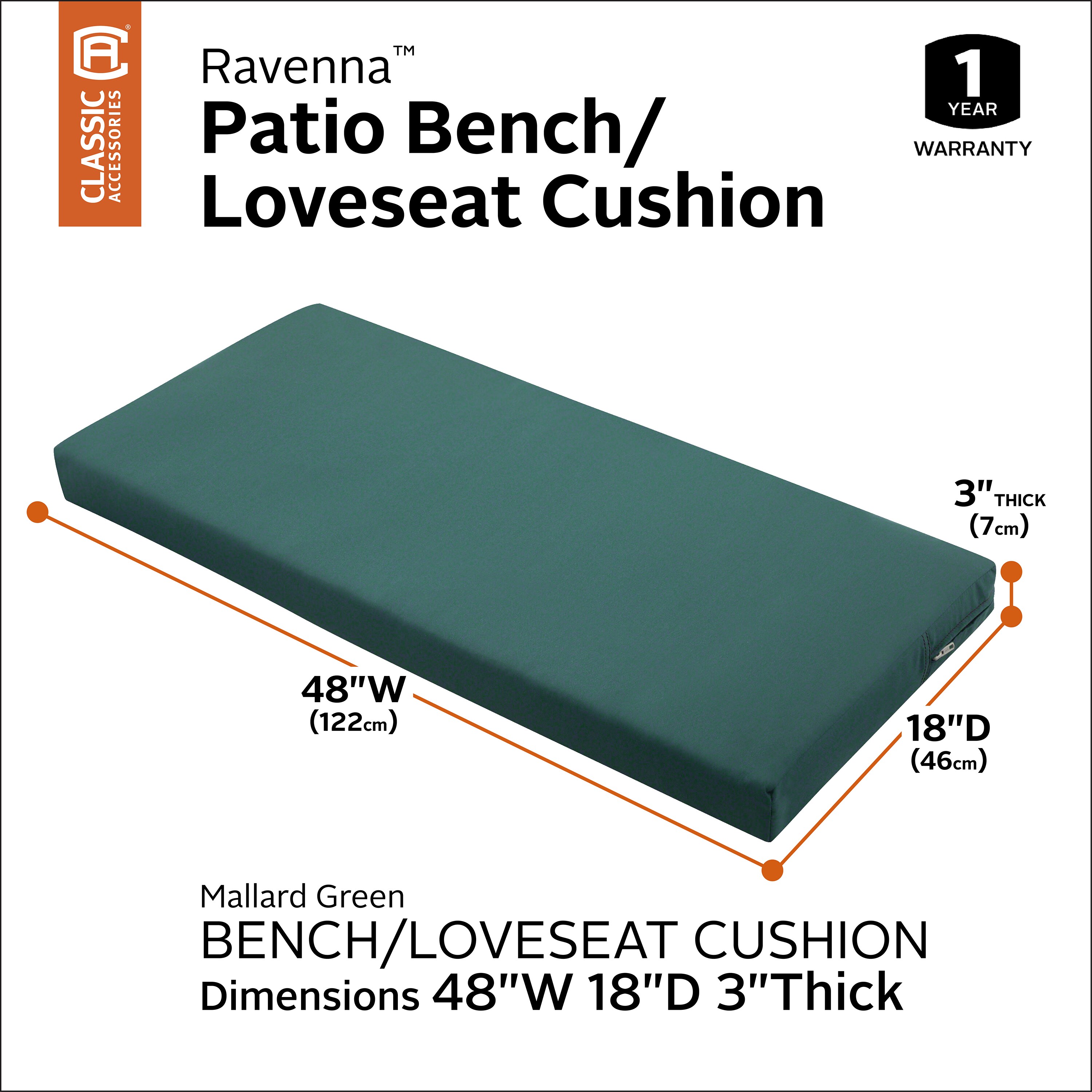 Classic Accessories 62-015-MGREEN-EC Patio-Furniture-Cushions - View #6