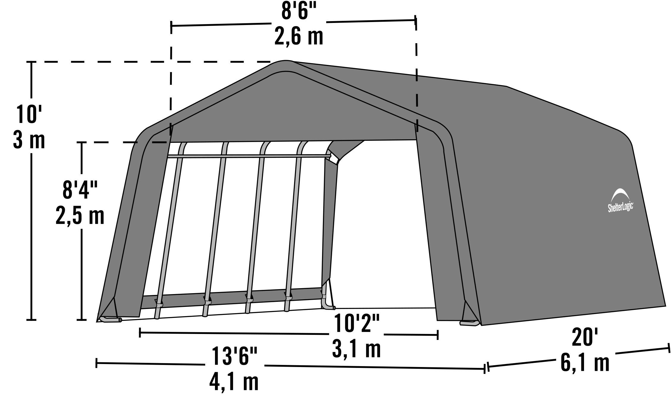 ShelterLogic 73332 Canopy-Storage - View #10
