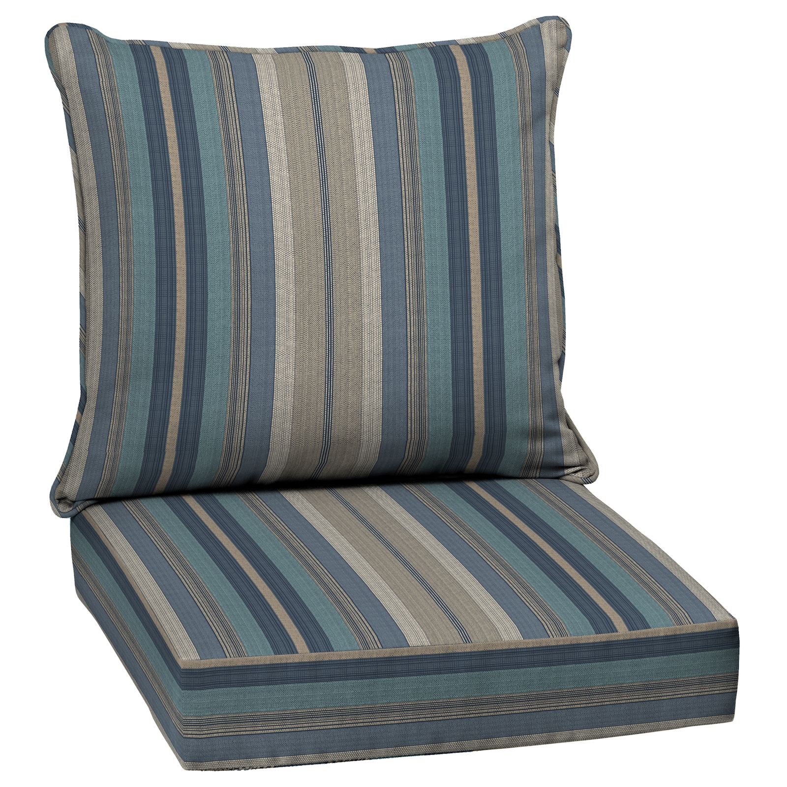 Allen Roth 2 Piece Deep Seat Patio Chair Cushion In The Furniture Cushions Department At Com - Allen And Roth Patio Pillows