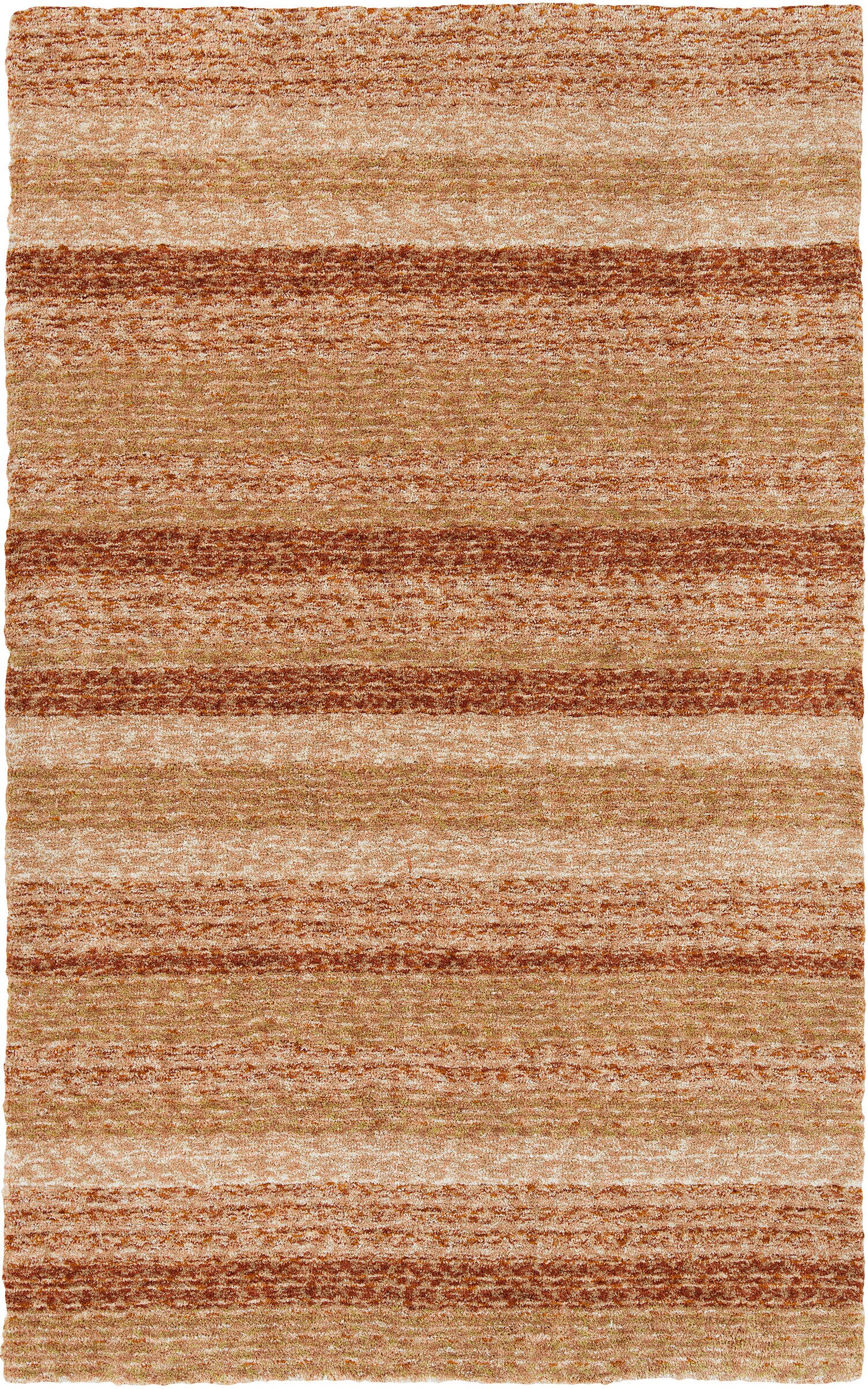 Addison Rugs ASN31TA4X6 Sanibel 4 x 6 (ft) Microfiber Rust Rectangular Indoor Stripe Mid-Century Modern Area rug