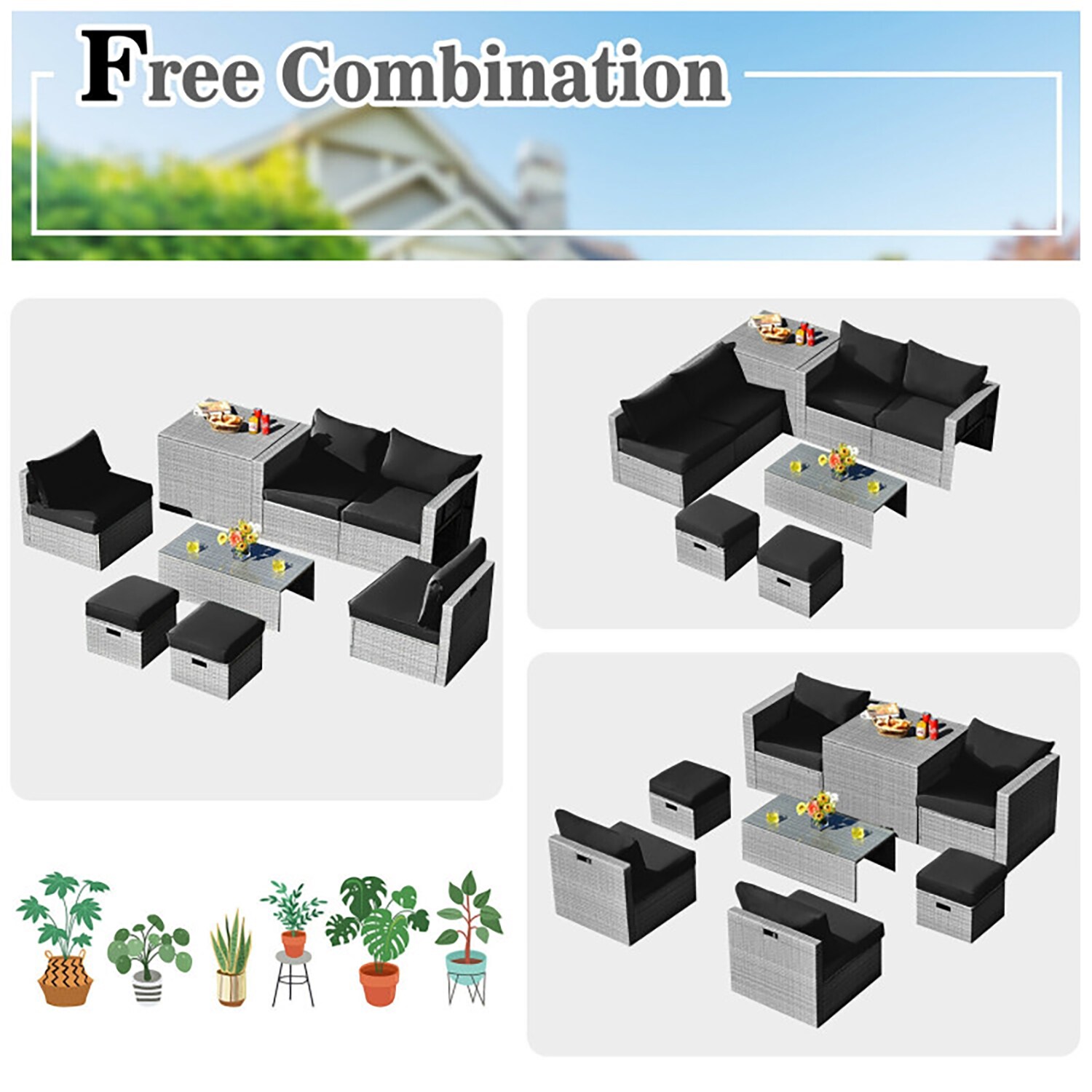 GZMR GM-W207100005 Patio-Conversation-Sets - View #6