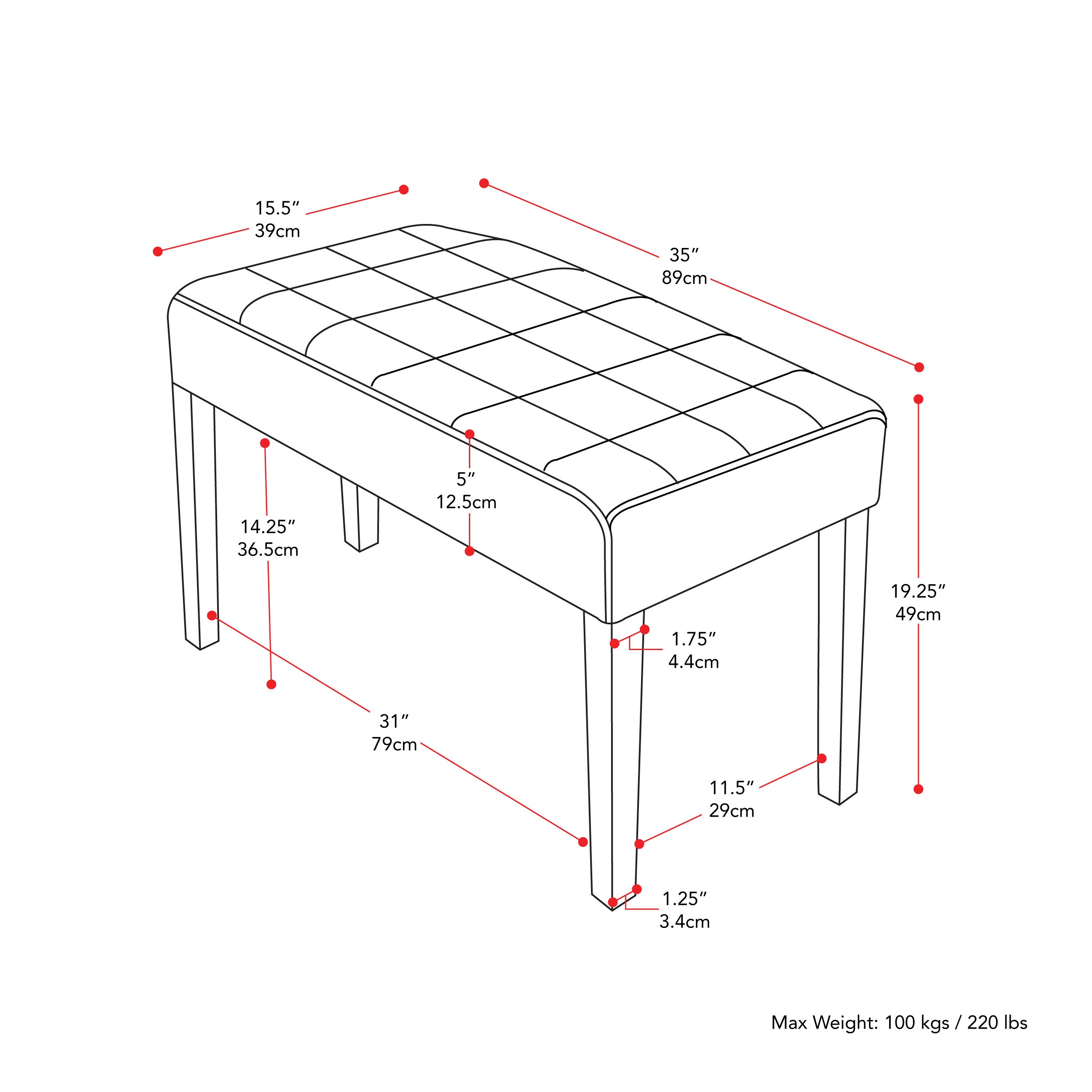 CorLiving LMY-113-O Indoor-Ottomans - View #5