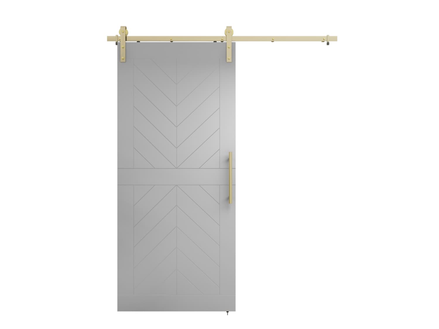 National Hardware Brushed Gold Indoor Soft Close Barn Door