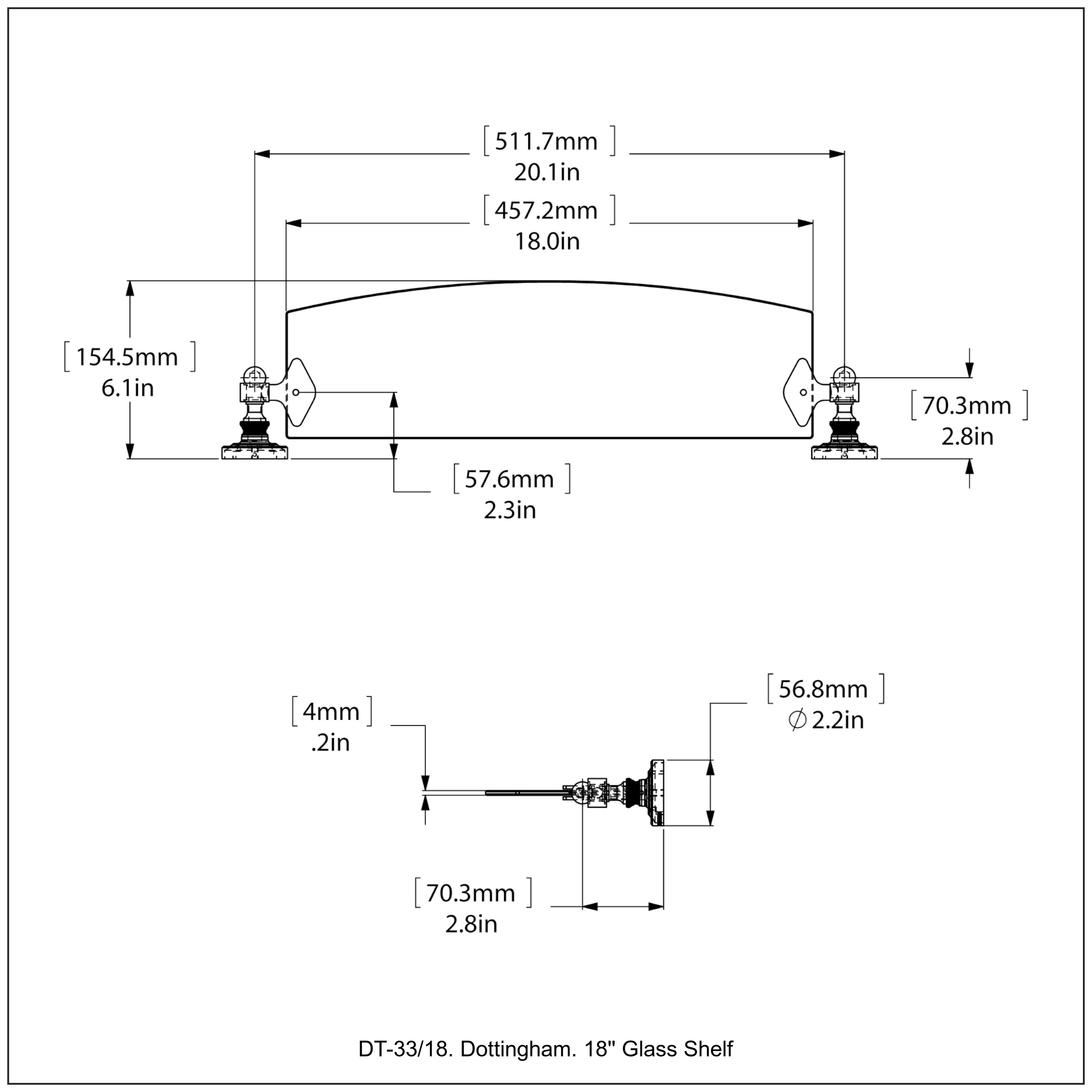 Allied Brass DT-33/18-CA Bathroom-Shelves - View #3