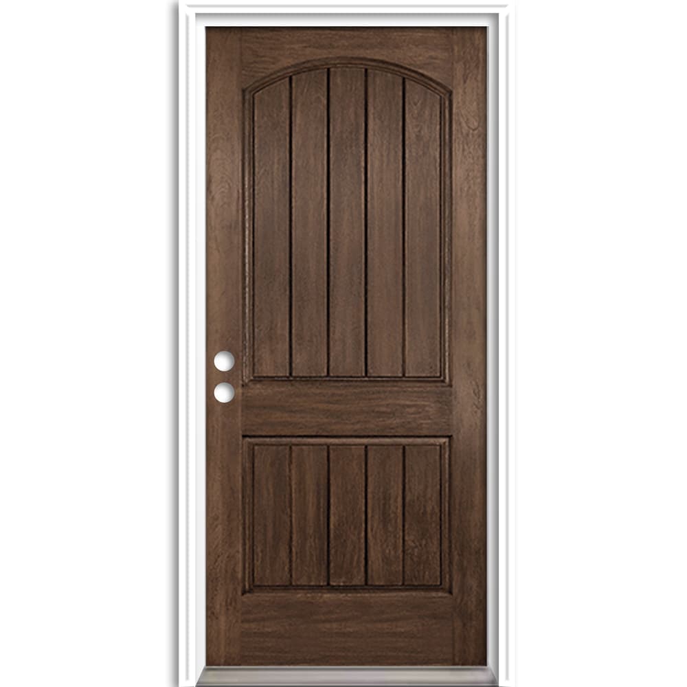 RELIABILT LO691160 36-in x 80-in x 4-5/8-in Fiberglass No glass Right-hand inswing Unfinished Prehung Front Door with Brickmould Insulating core