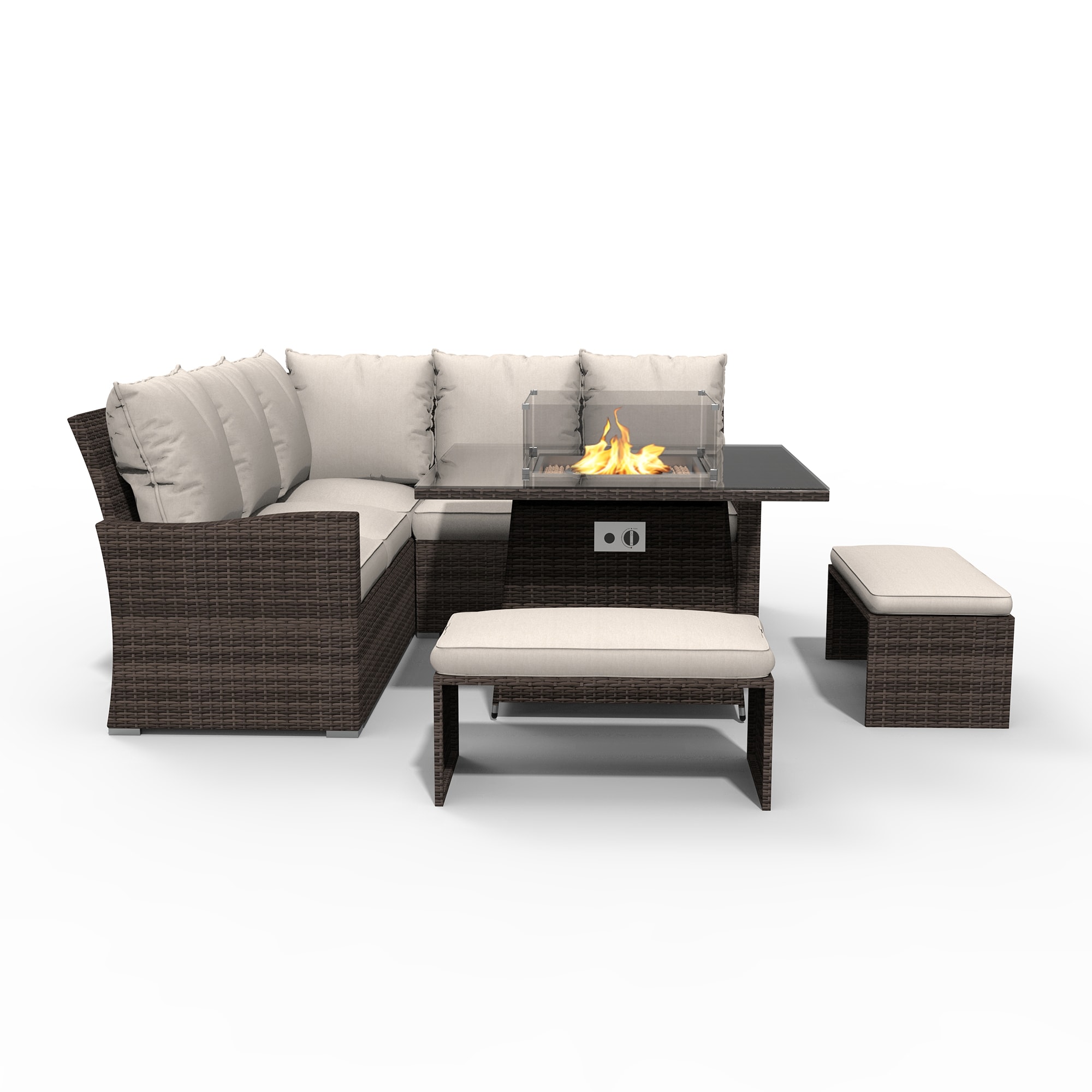 Moda Furnishings MOF-16700-BROWN Patio-Conversation-Sets - View #3