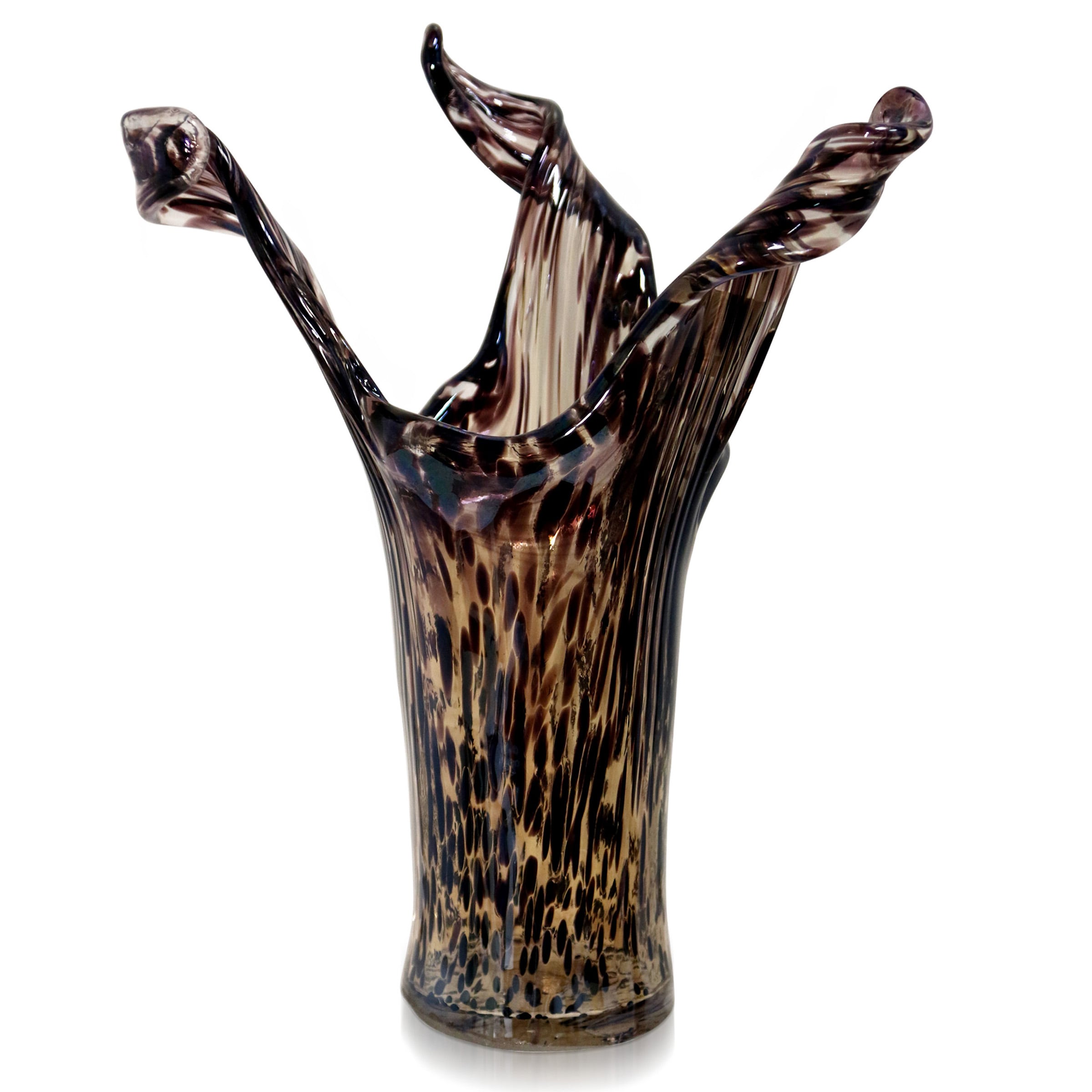 StyleCraft Home Collection AIT10023DS Blue Glass Modern Sculpture