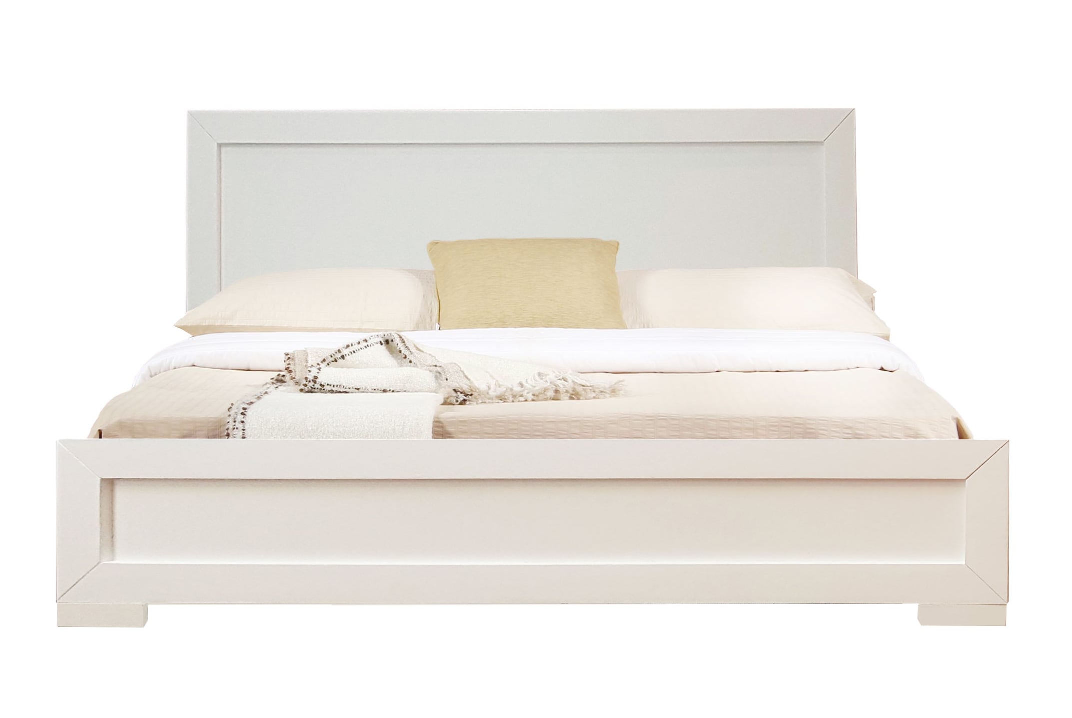 Camden Isle 87004 Trent White Full Wood Platform Bed