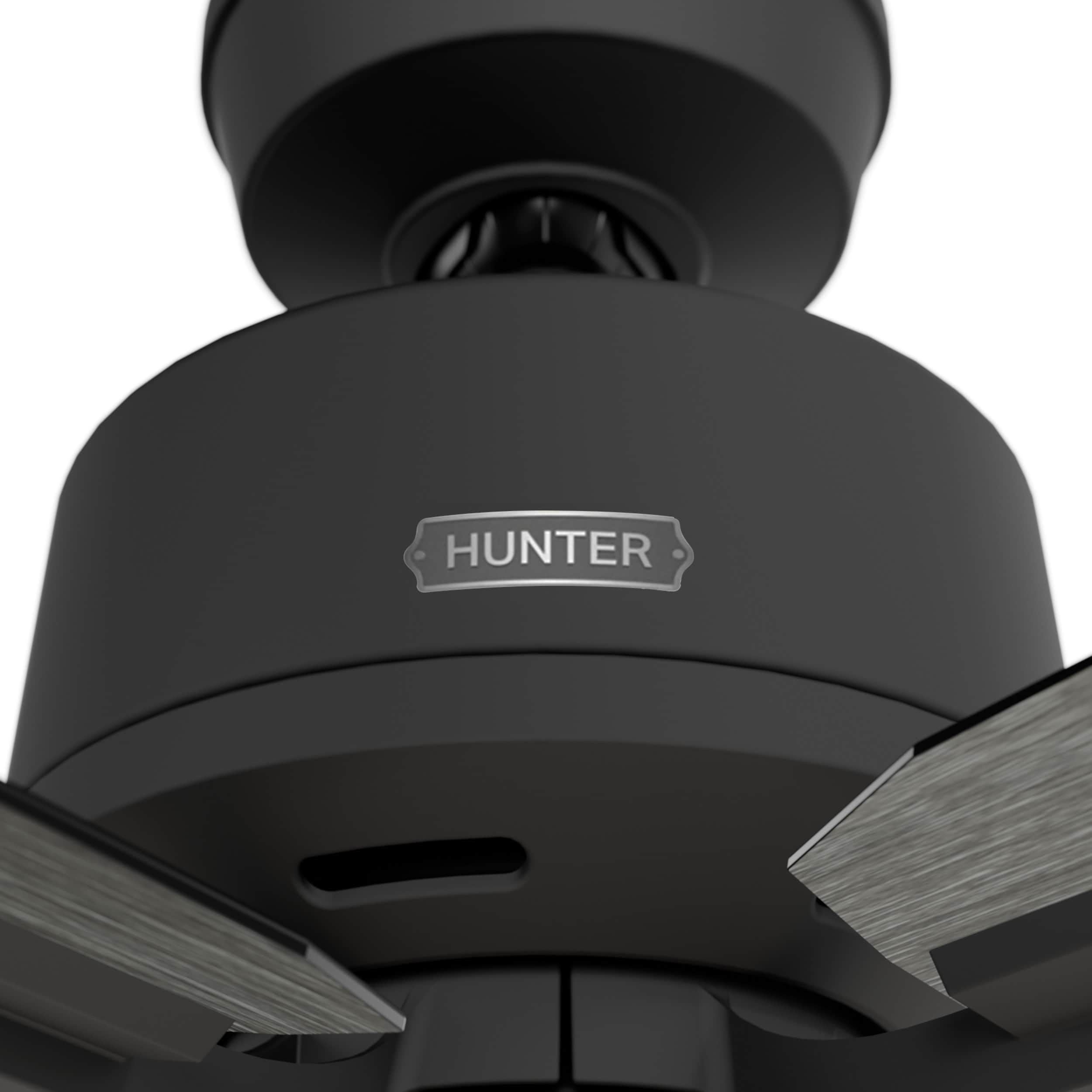 52" Matte Black Ceiling Fan with LED Light and Remote