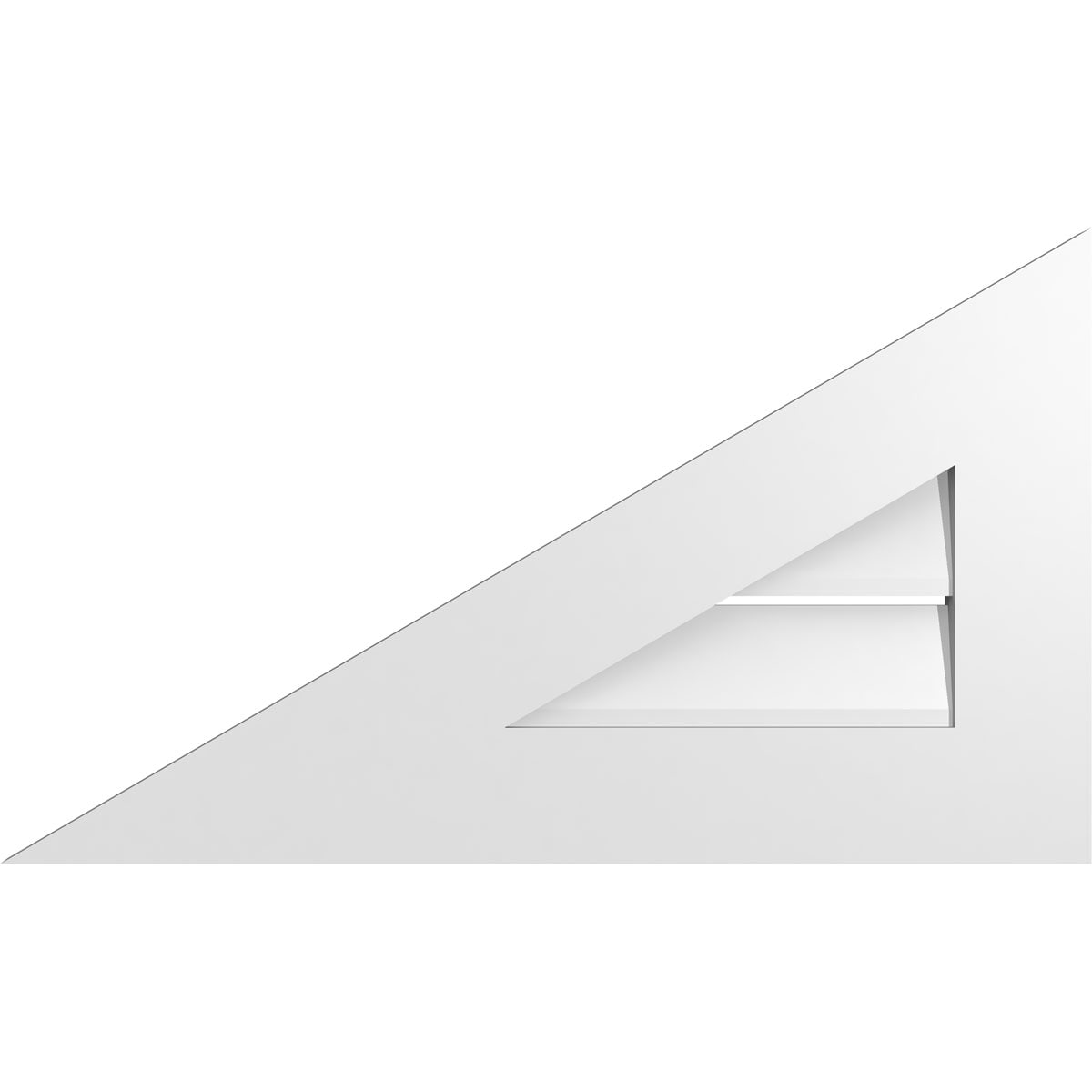 Ekena Millwork GVPRL28X1601SF 28-Inches x 16.375-Inches Off-white Triangle PVC Gable Louver Vent