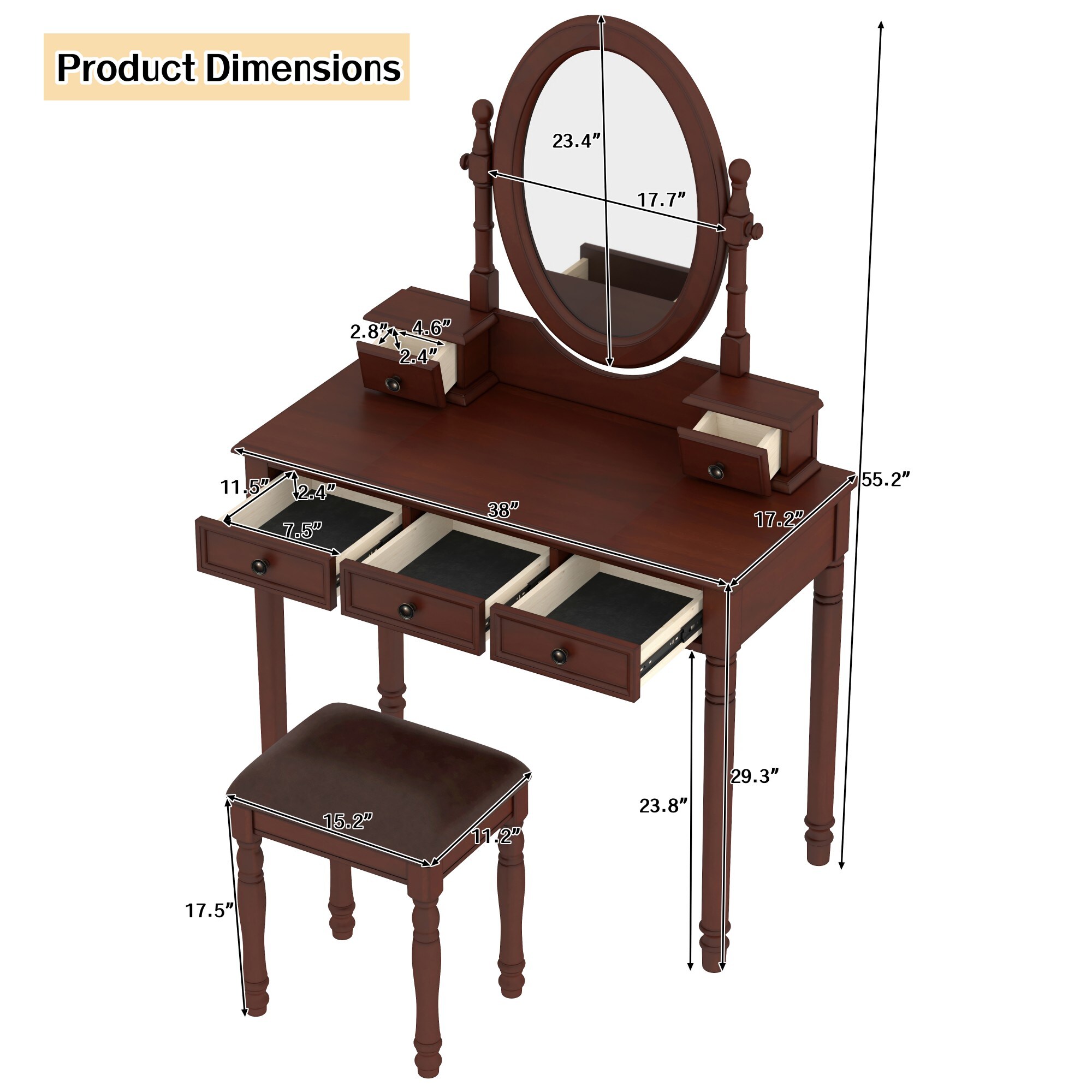 Sunrinx MG14-IF-27 Bedroom-Vanities - View #6