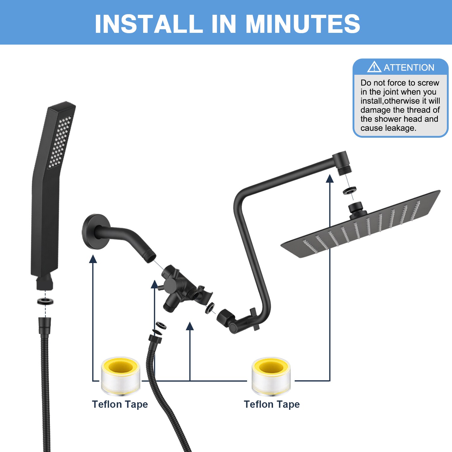 UCLIMAA UCPAUL00363MB Showerhead-Bar-Panels - View #2