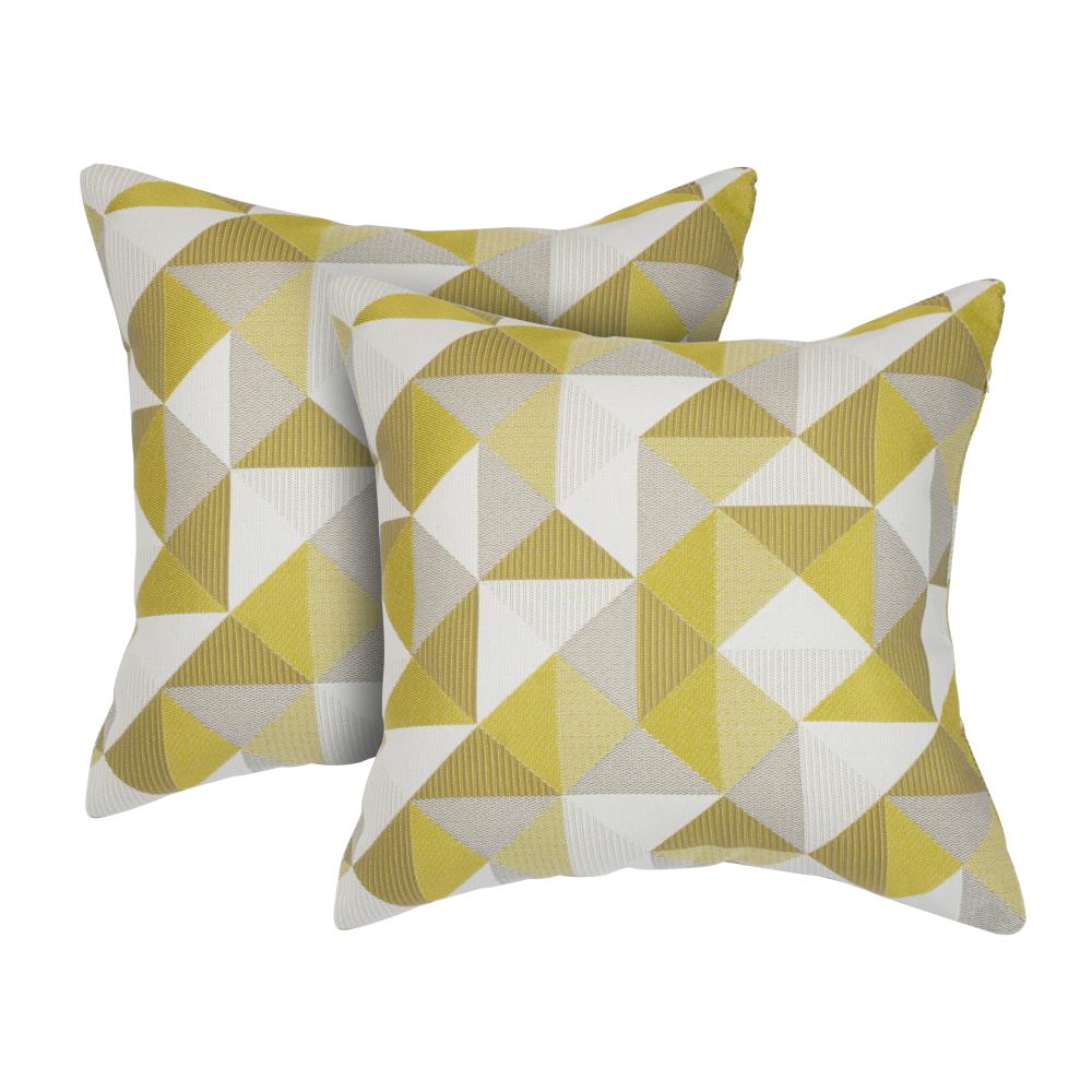 Astella KT2-TP18-FA13 Pacifica 2 -Pack Unbranded Geometric Ruskin yellow Square (no theme) Throw pillow