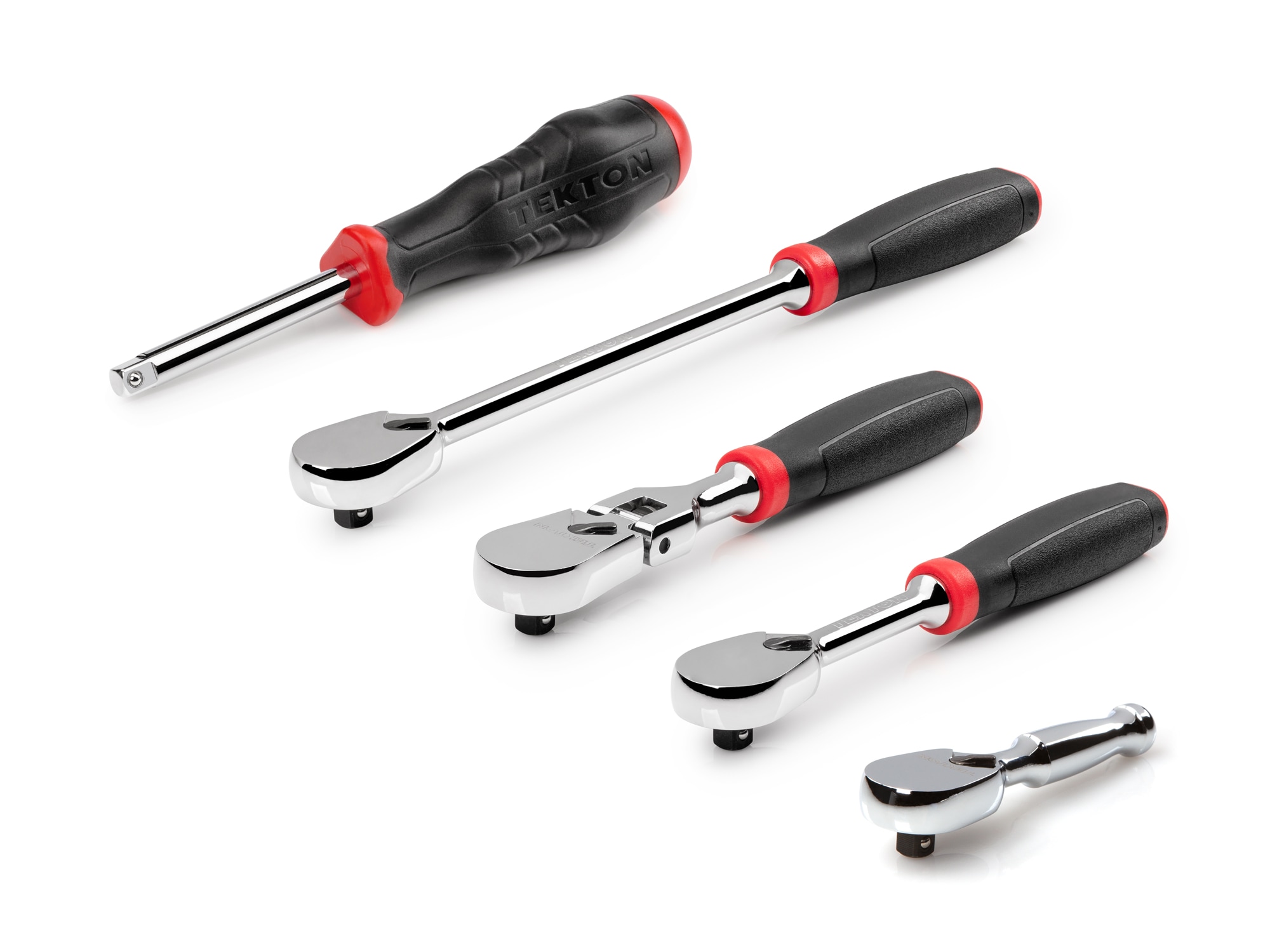 TEKTON 1/4 Inch Drive Comfort Grip Ratchet and Spinner Handle Set (5-Piece) SDR99010 Sansujyuku sansujyuku.com