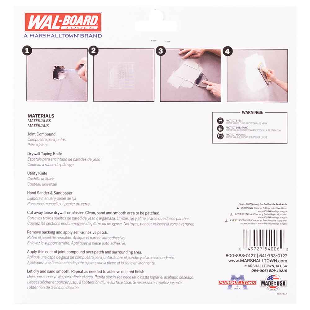 WAL-BOARD TOOLS 054-005-L Drywall-Repair-Patches - View #2