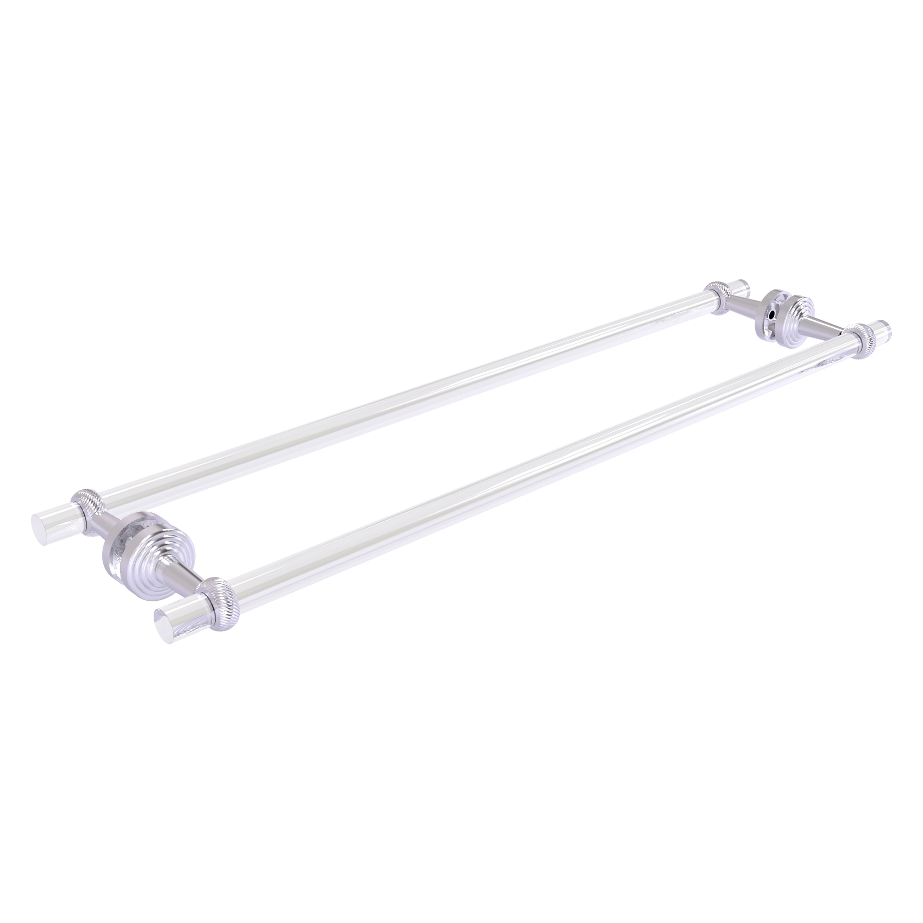 Allied Brass PB-41T-BB-30-SCH Pacific Beach 30-in double Satin Chrome Wall mount Double Towel Bar