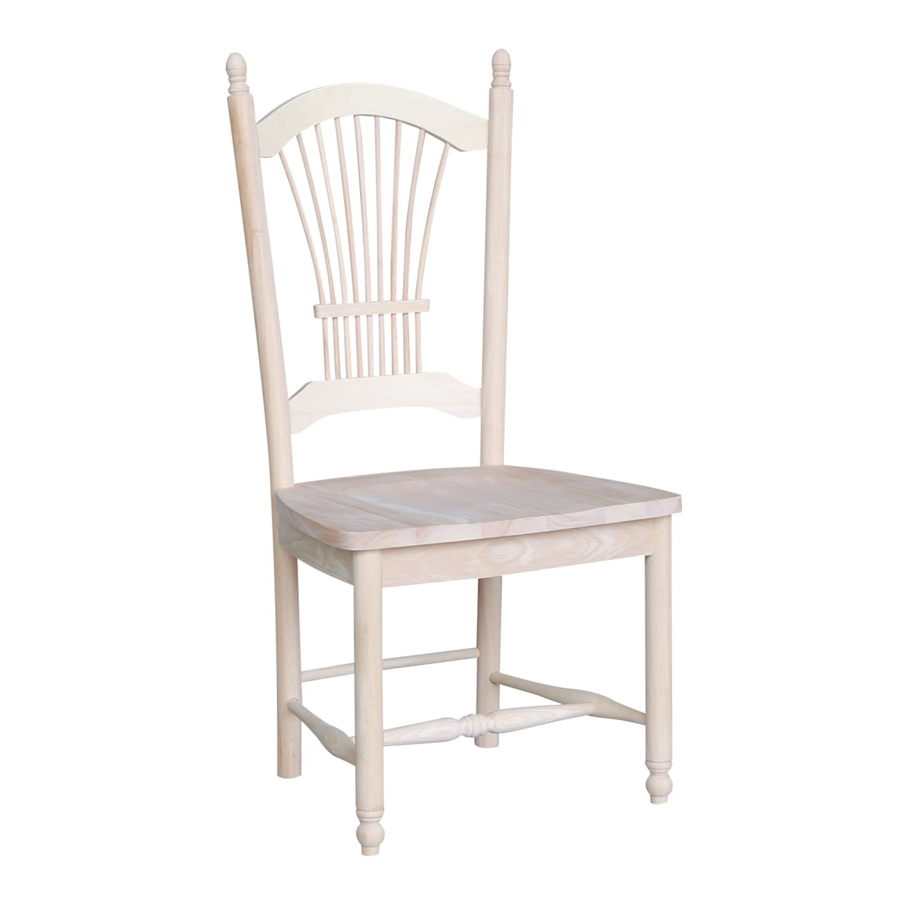 High-Back Brown Microfiber Upholstered Side Chair in Solid Wood