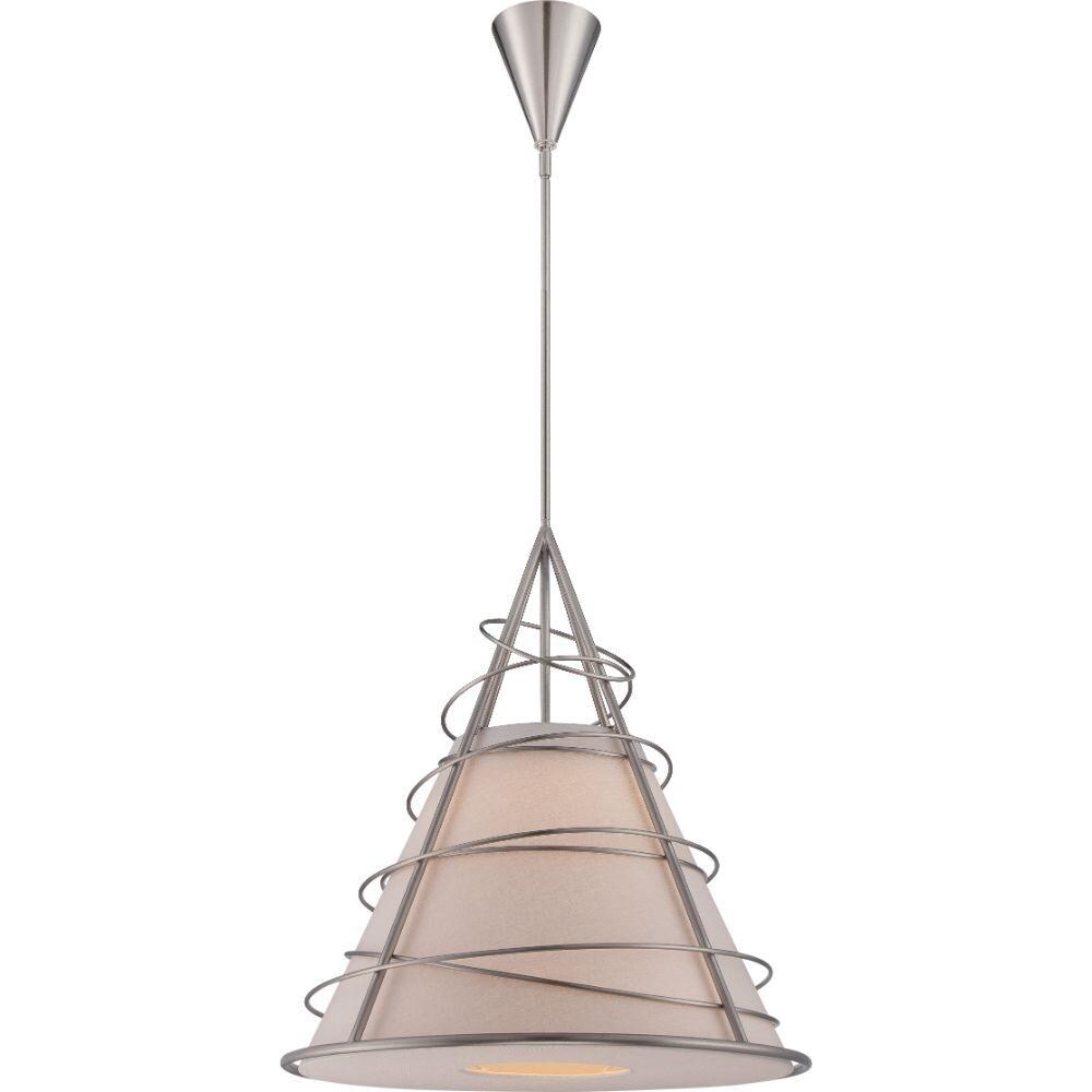  LW-SC542628 1-Light 9-in Brushed Nickel LED Flush Mount Light