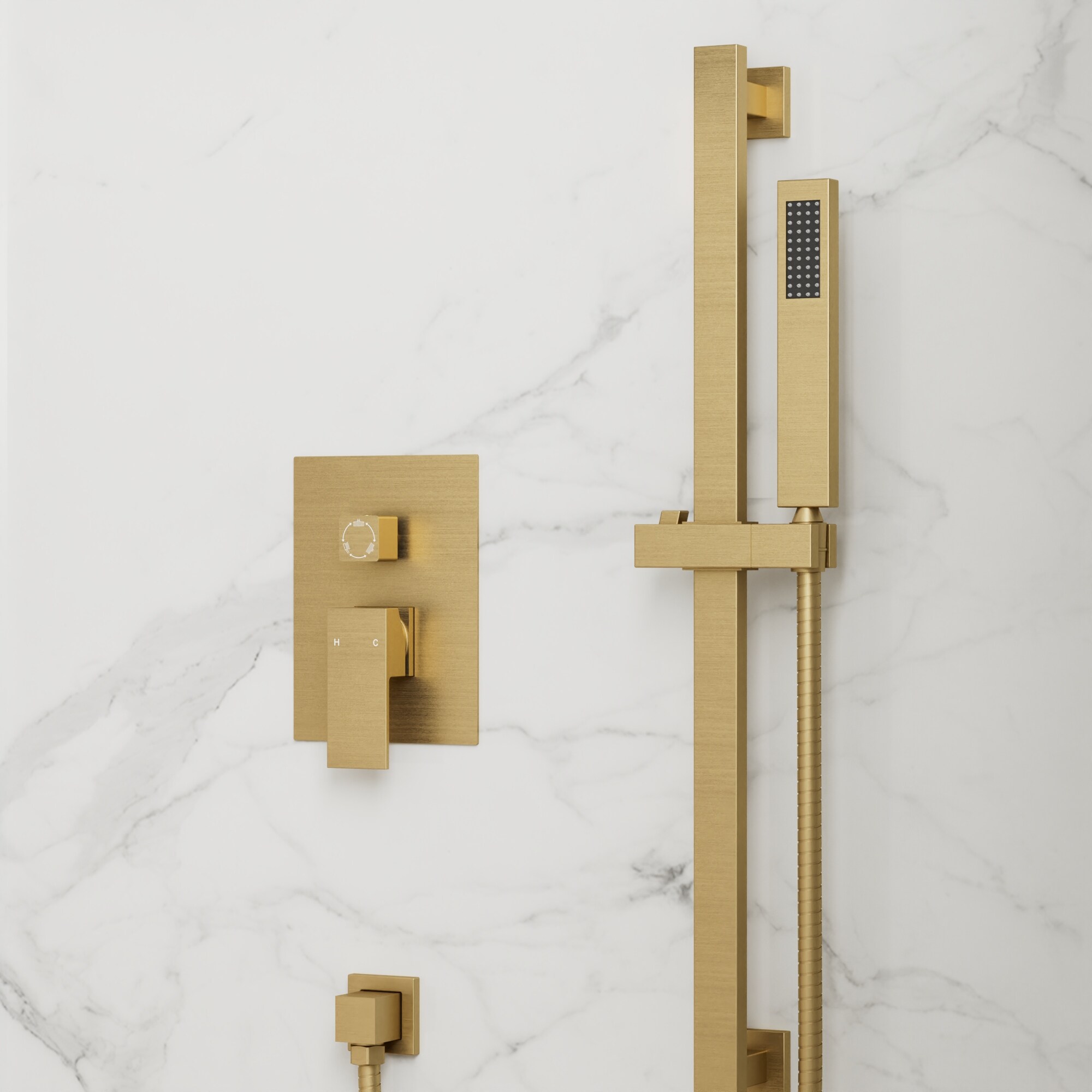 GRANDJOY SFS-1059-GD10 Showerhead-Bar-Panels - View #2