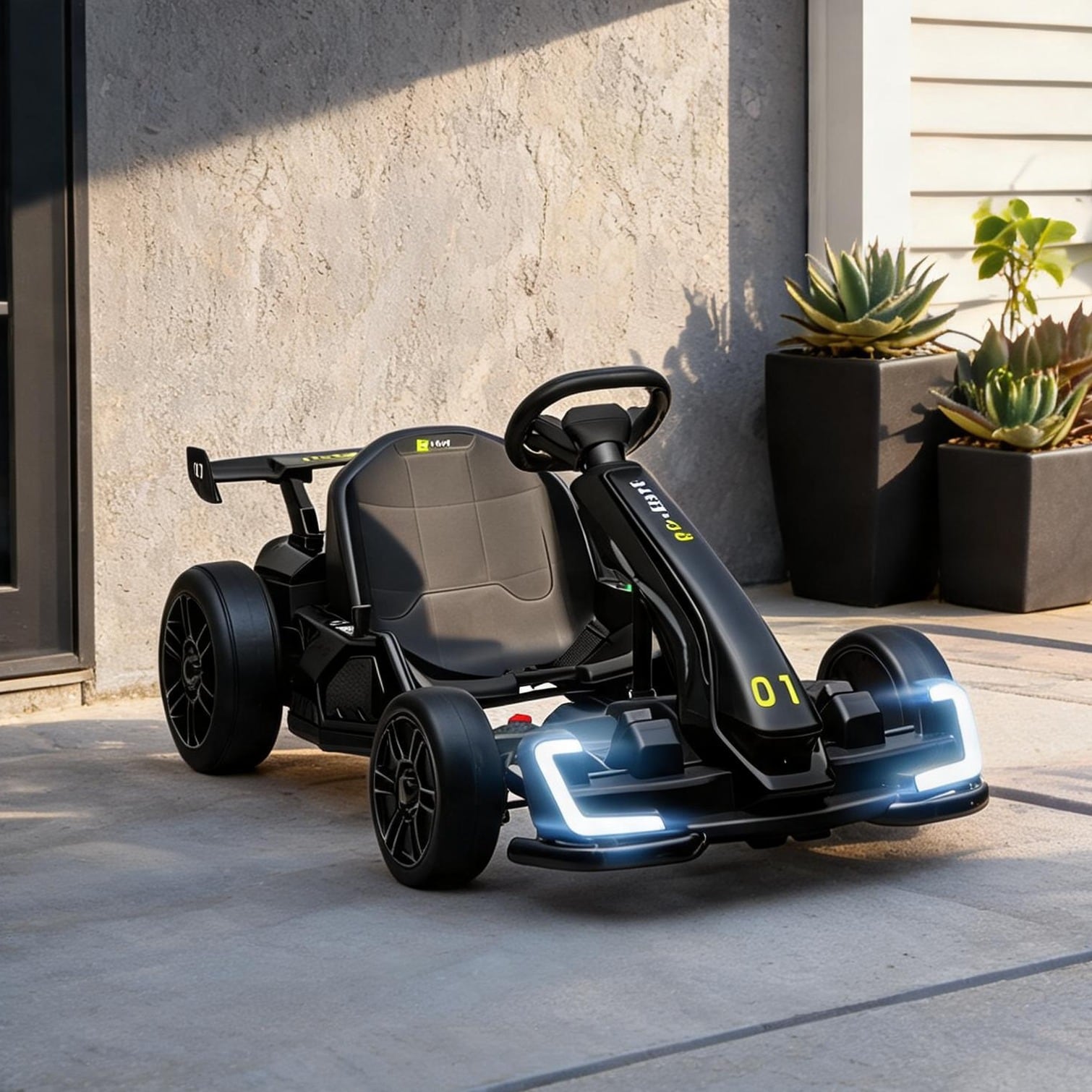 BBabe Black Pp and Steel Ride-On Cars 18.6 x 11.8 x 8.3 in featuring Storage for Outdoor Space