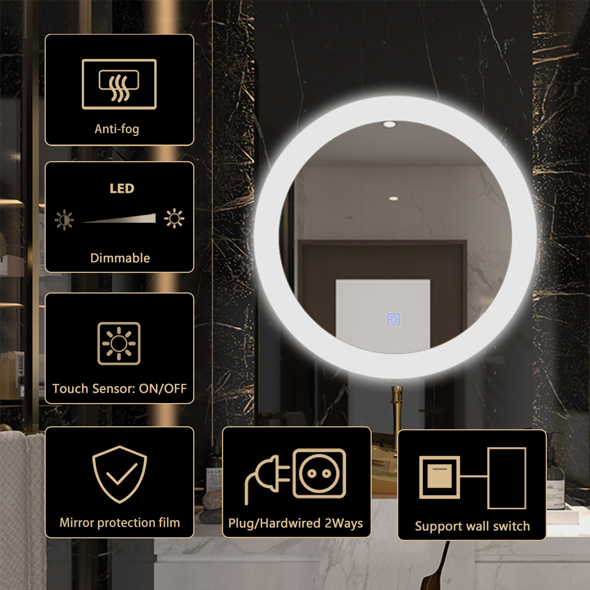 ExBrite JQBM2028FBVC Framed-Bath-Mirrors - View #5