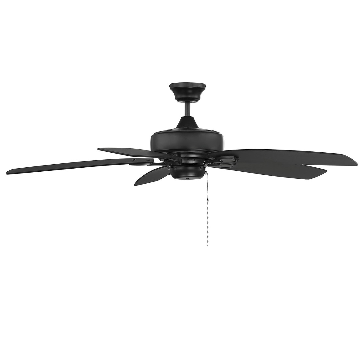 Matte Black 52" Ceiling Fan with Remote and Lighting