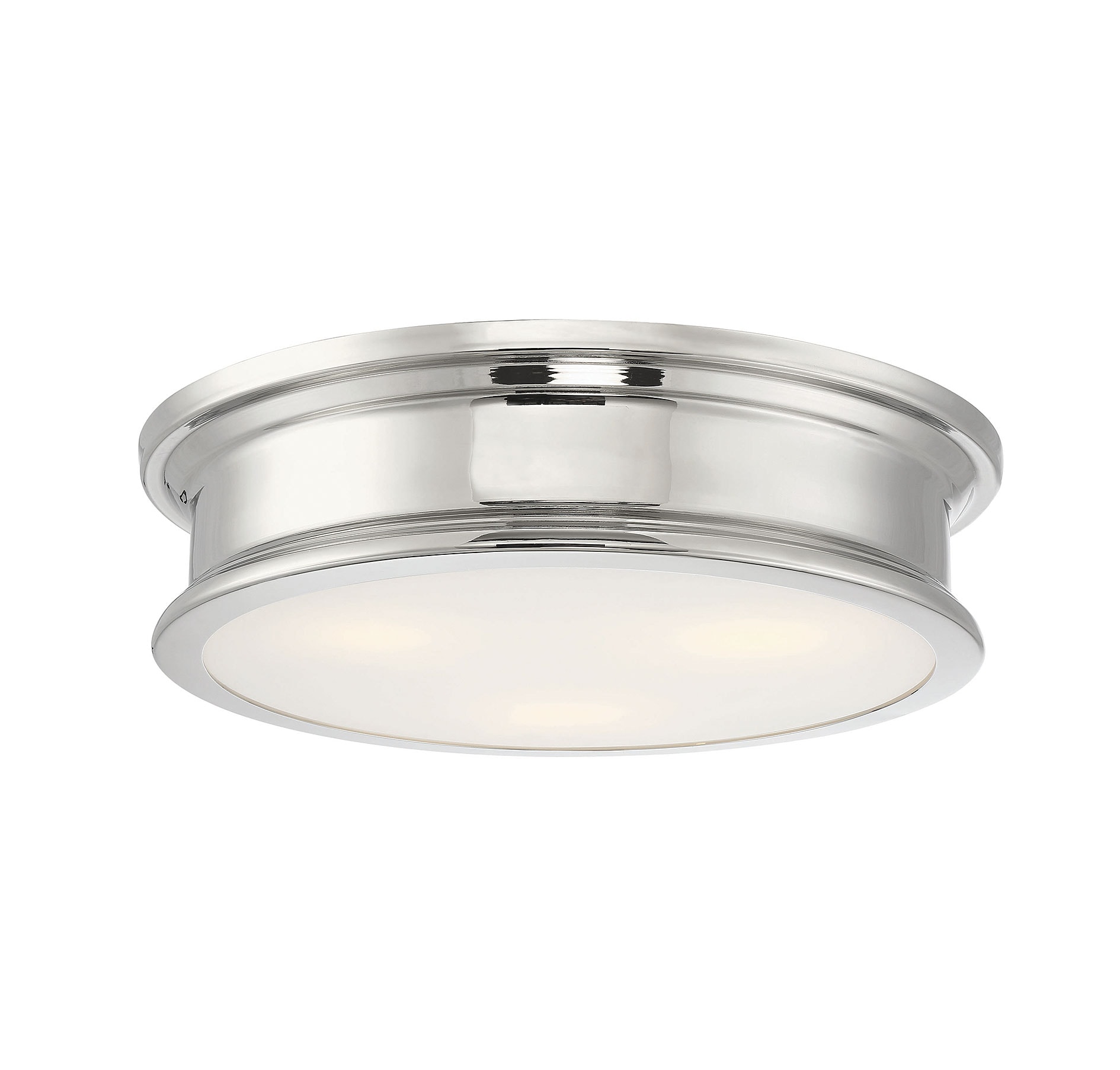  LW-SH634644 3-Light 16-in Polished Nickel Flush Mount Light