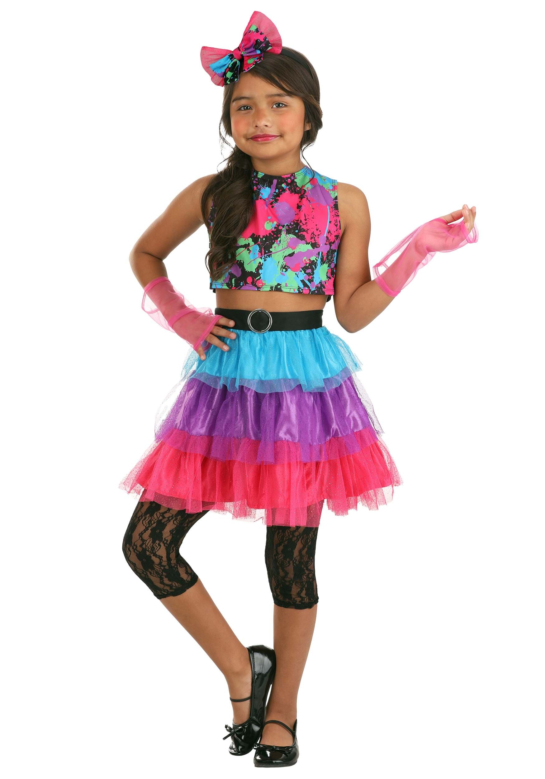 HalloweenCostumes.com FUN5186CH-S FUN Costumes Neon '80s Kid's Costume Small