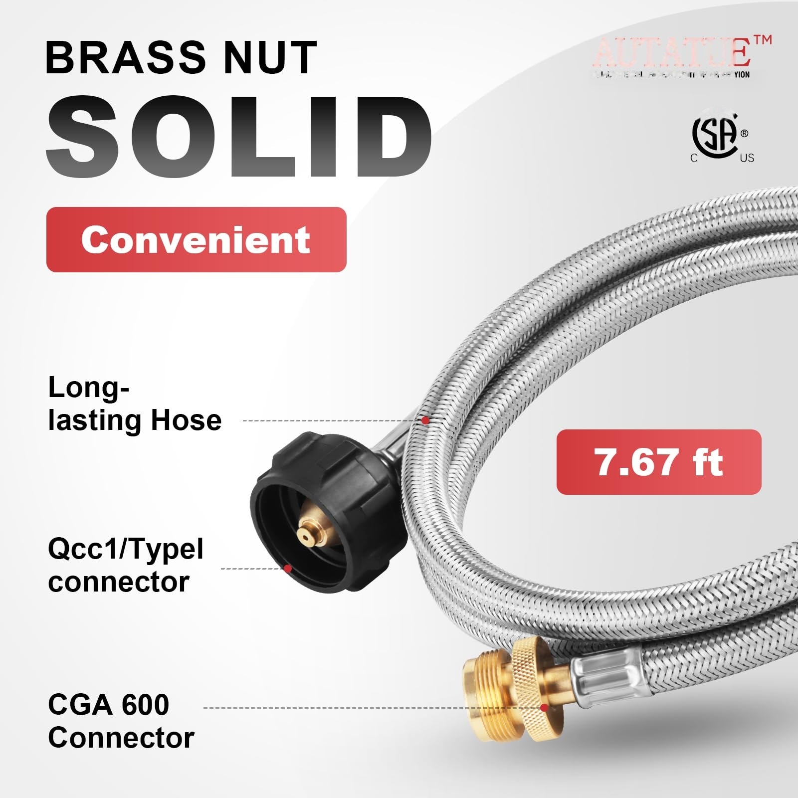 JVFCXXV 4ft Stainless Steel Braided Propane Adapter Hose for 1 lb to 20 ...