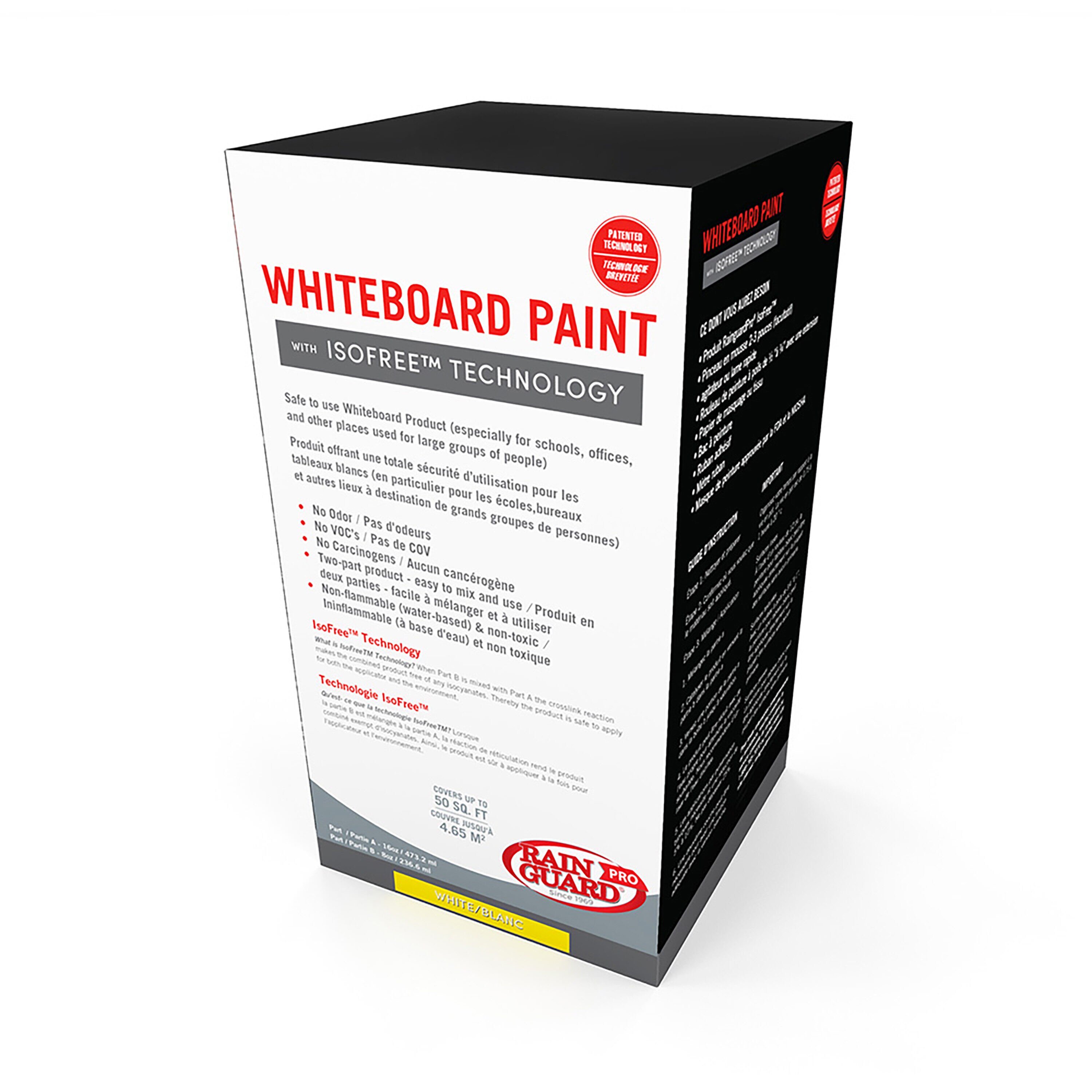 Rainguard Whiteboard Dry Erase Paint (1 Quart White) Polyurethane Coating Water Base