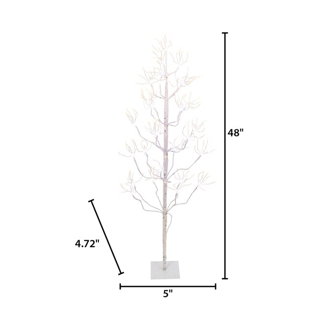 Gerson International 4-ft Pre-lit White Artificial Christmas Tree with ...