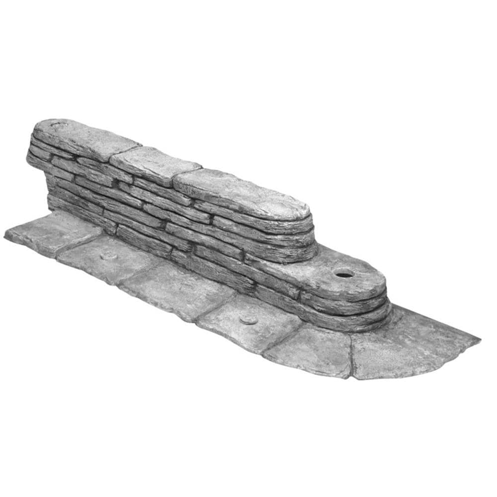 EMSCO GROUP 2032HD 20-Feet x 3.5-Inches (20 total ft) Trim-Free Easy-Install Bedrocks Gray Plastic Landscape edging bundle