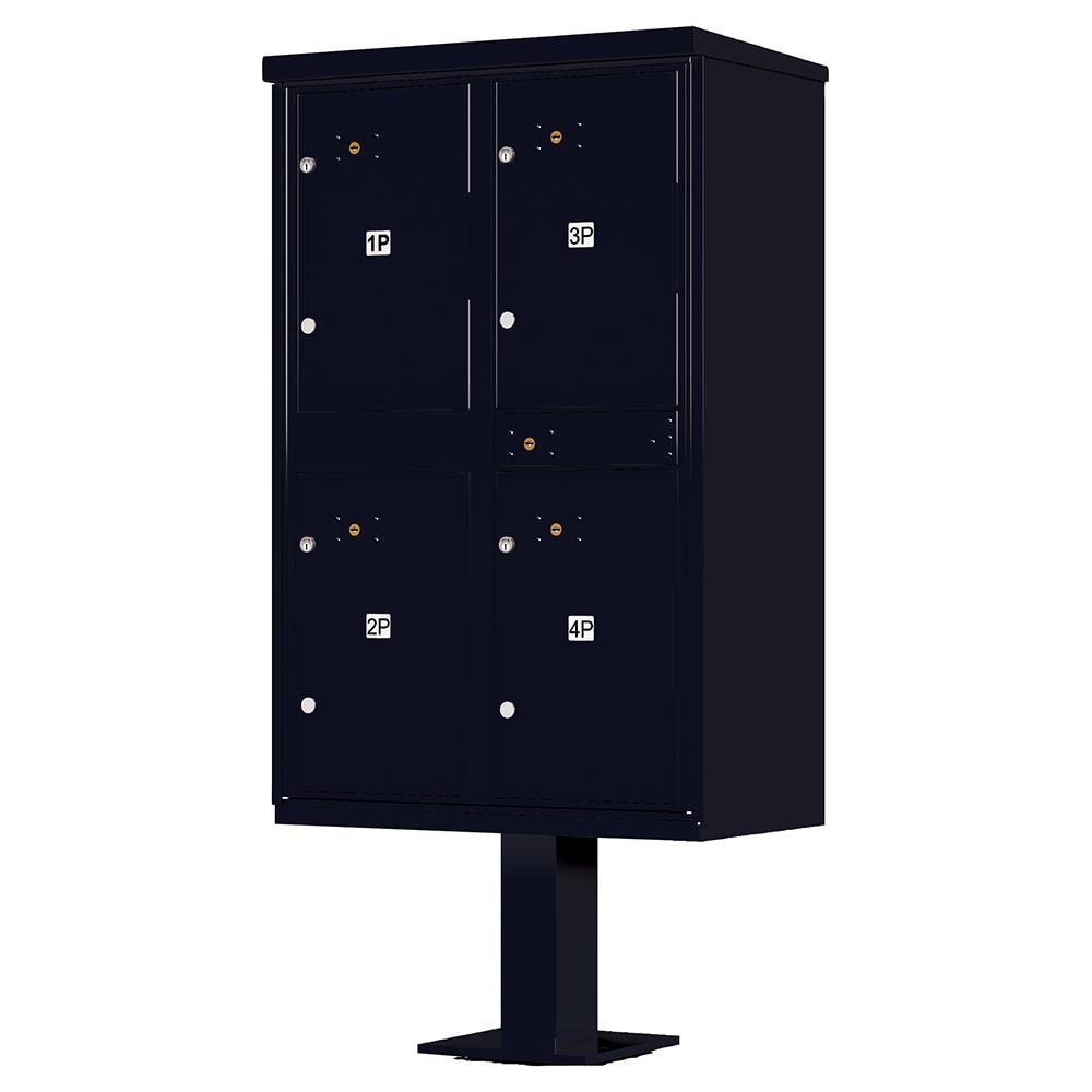 Florence 1590T2BKAF Valiant Locking Metal Extra Large Mailbox Black