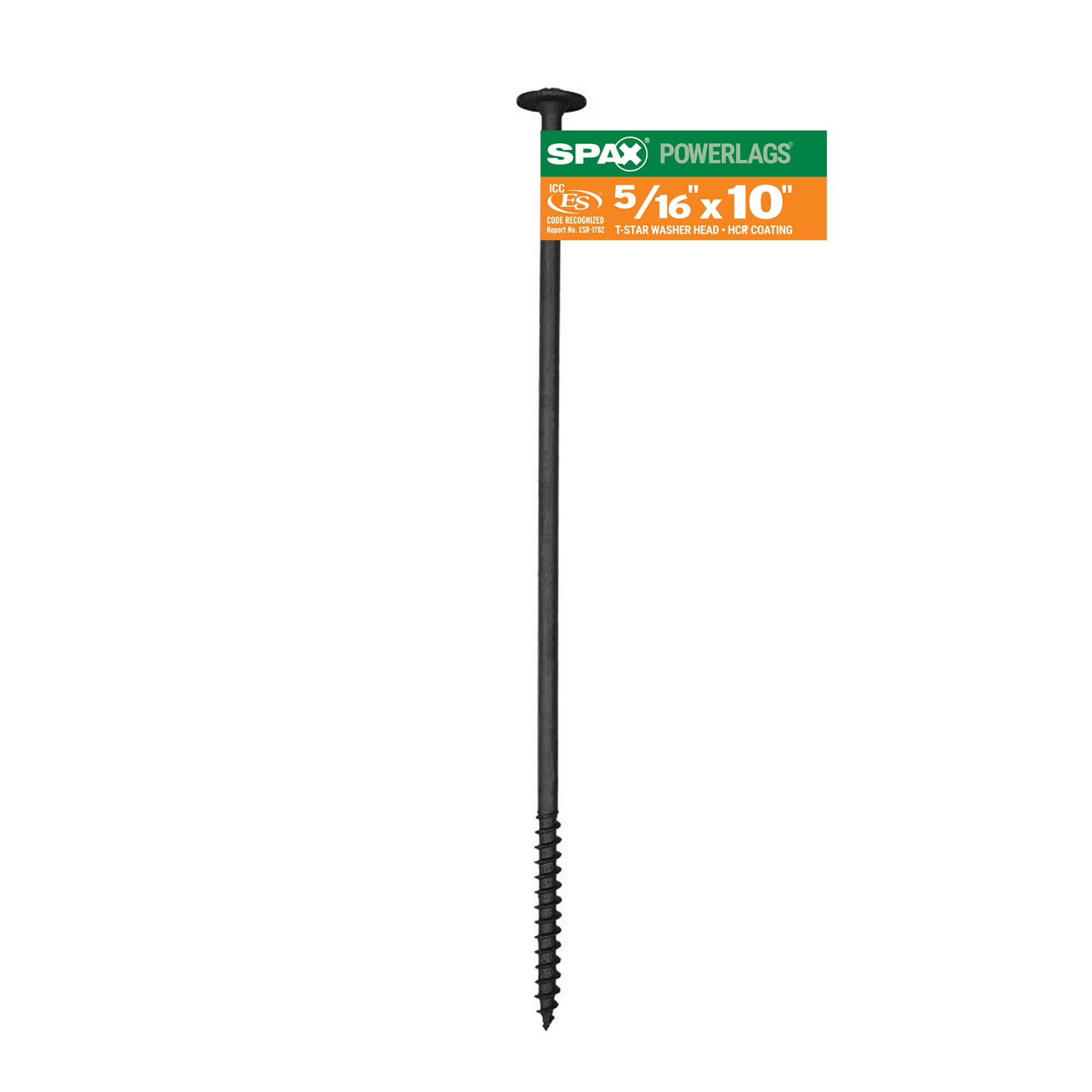 SPAX 4581820802547 5/16-in x 10-in Black Coated Washer -Head Exterior Structural wood screws