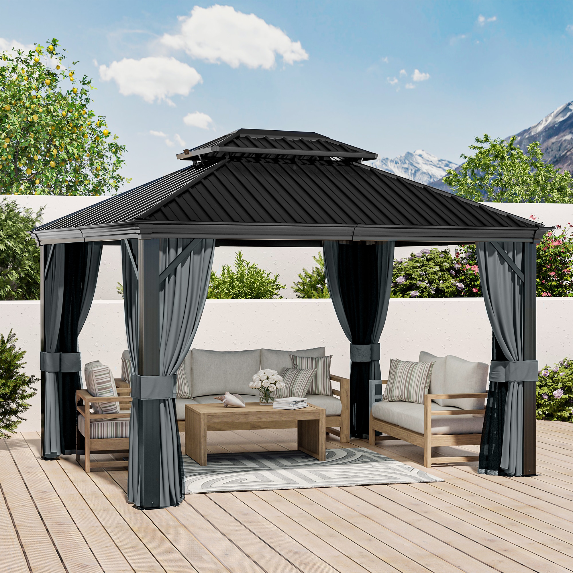  CP-ZPTPS-H-WL2 Wood-Resin-Gazebos - View #7
