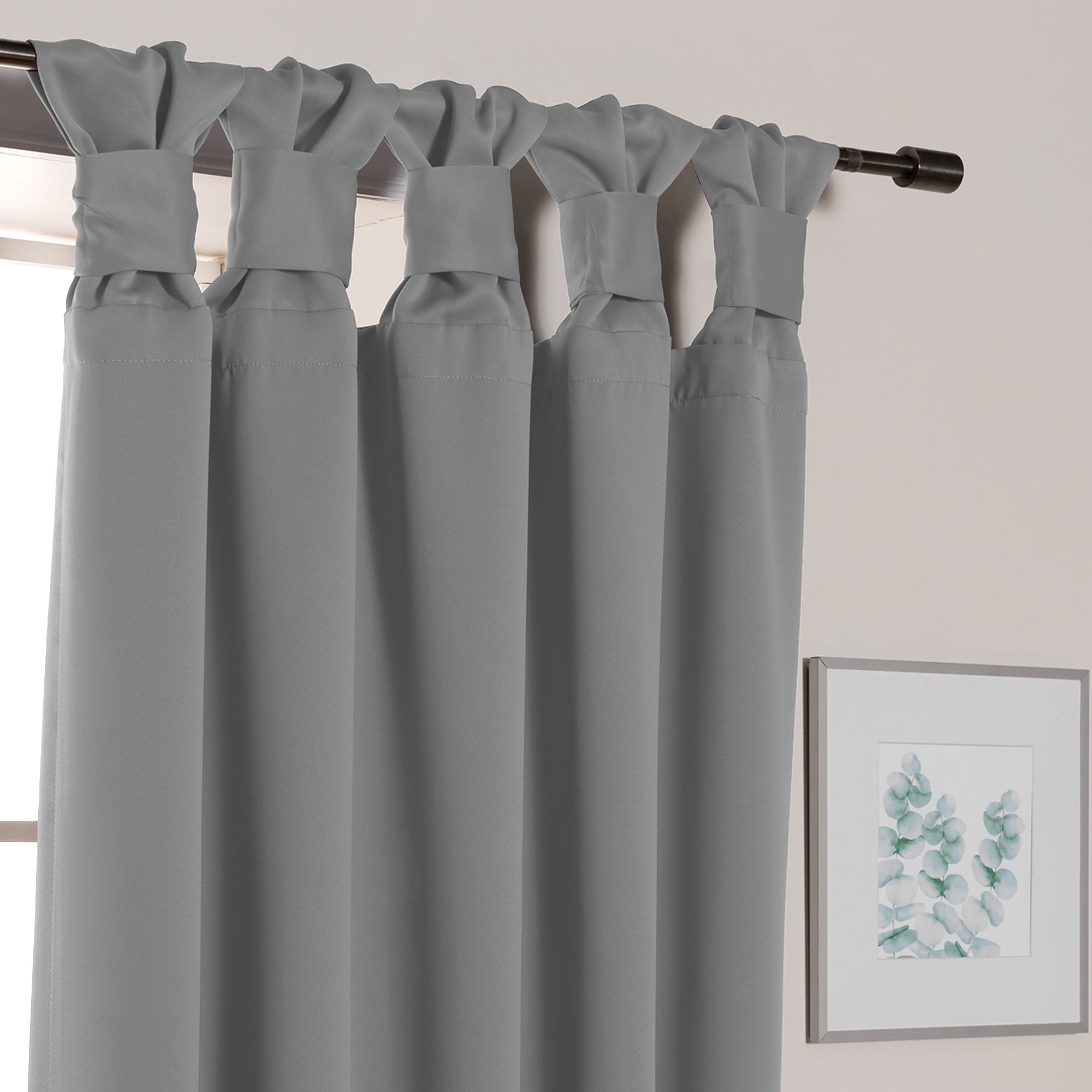 Best Home Fashion 96-in Skyblue Blackout Back Tab Curtain Panel Pair in the  Curtains & Drapes department at