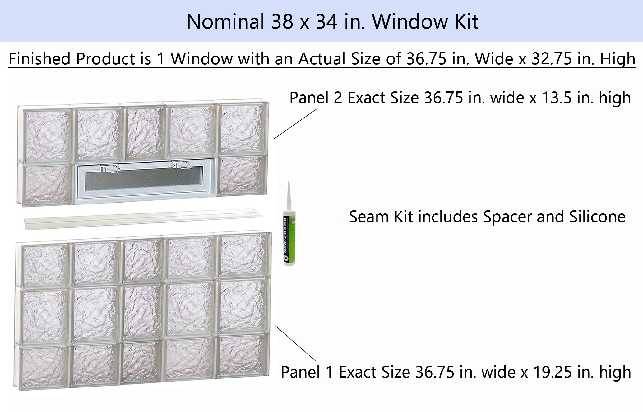 REDI2SET V3834IS Glass-Block-Windows - View #2