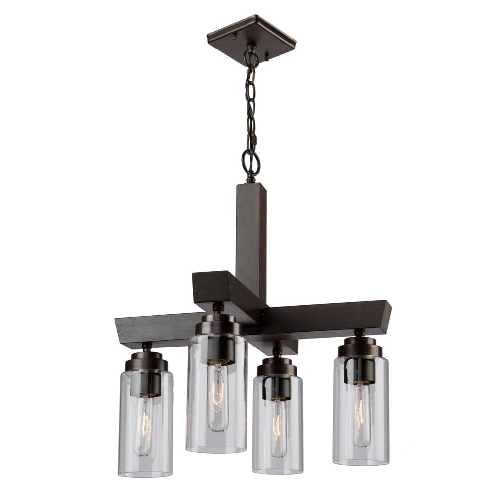 ARTCRAFT AC10864BU Home Glow 4-Light Oil-Rubbed Bronze Transitional Dry rated Chandelier
