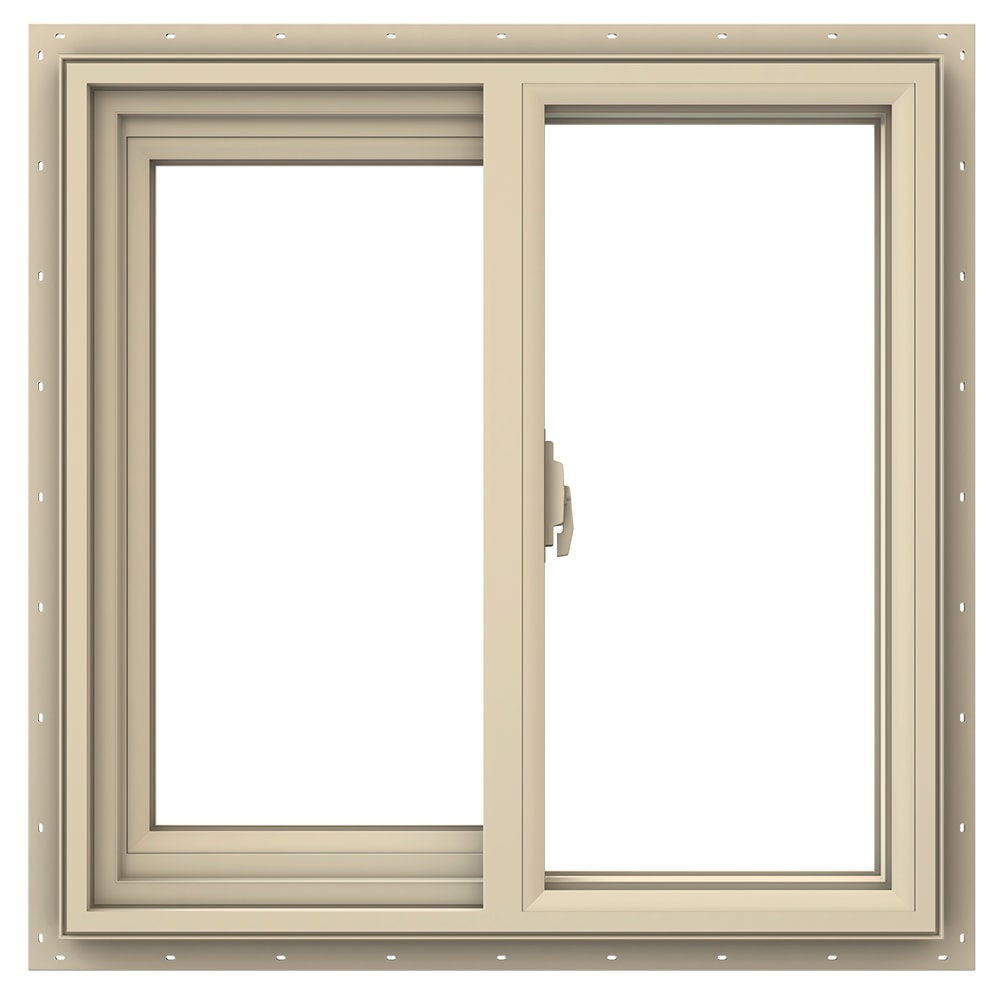 JELD-WEN V-2500 23-1/2-in x 23-1/2-in Almond Left-Handed Vinyl Sliding ...