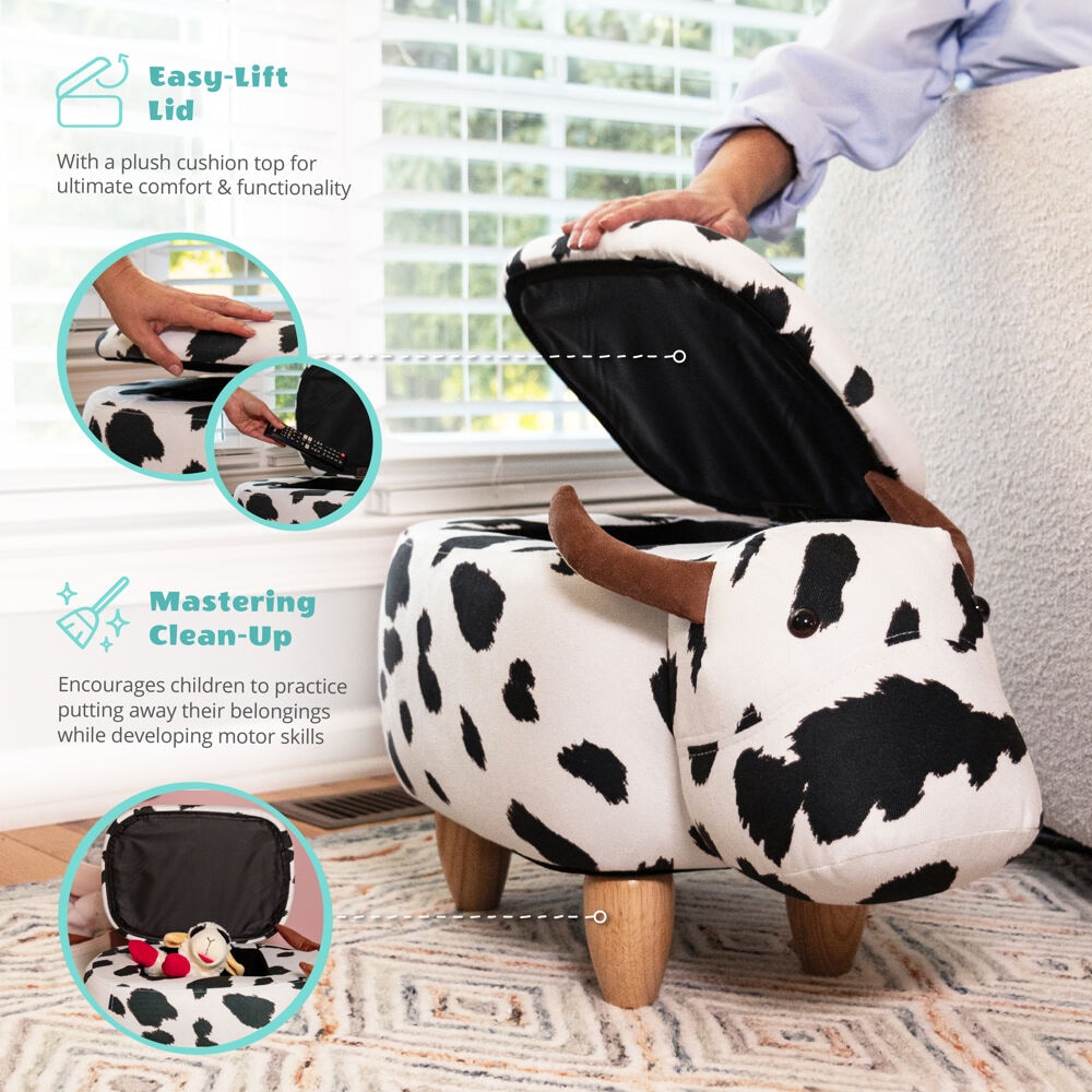Critter Sitters CSCOWSTOTT-BLKWHT Kids-Chairs - View #6