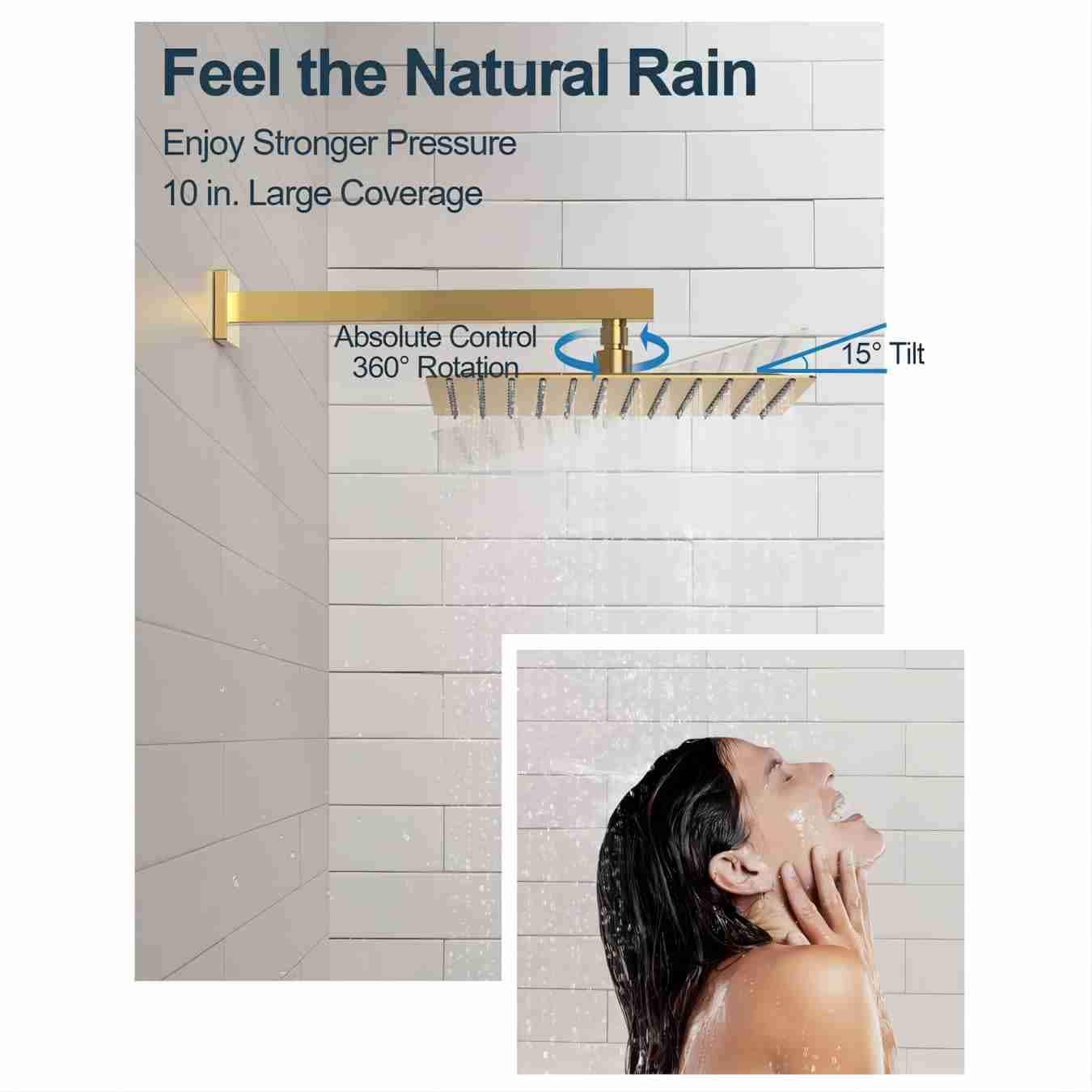 GRANDJOY SFS-1059-GD10 Showerhead-Bar-Panels - View #4