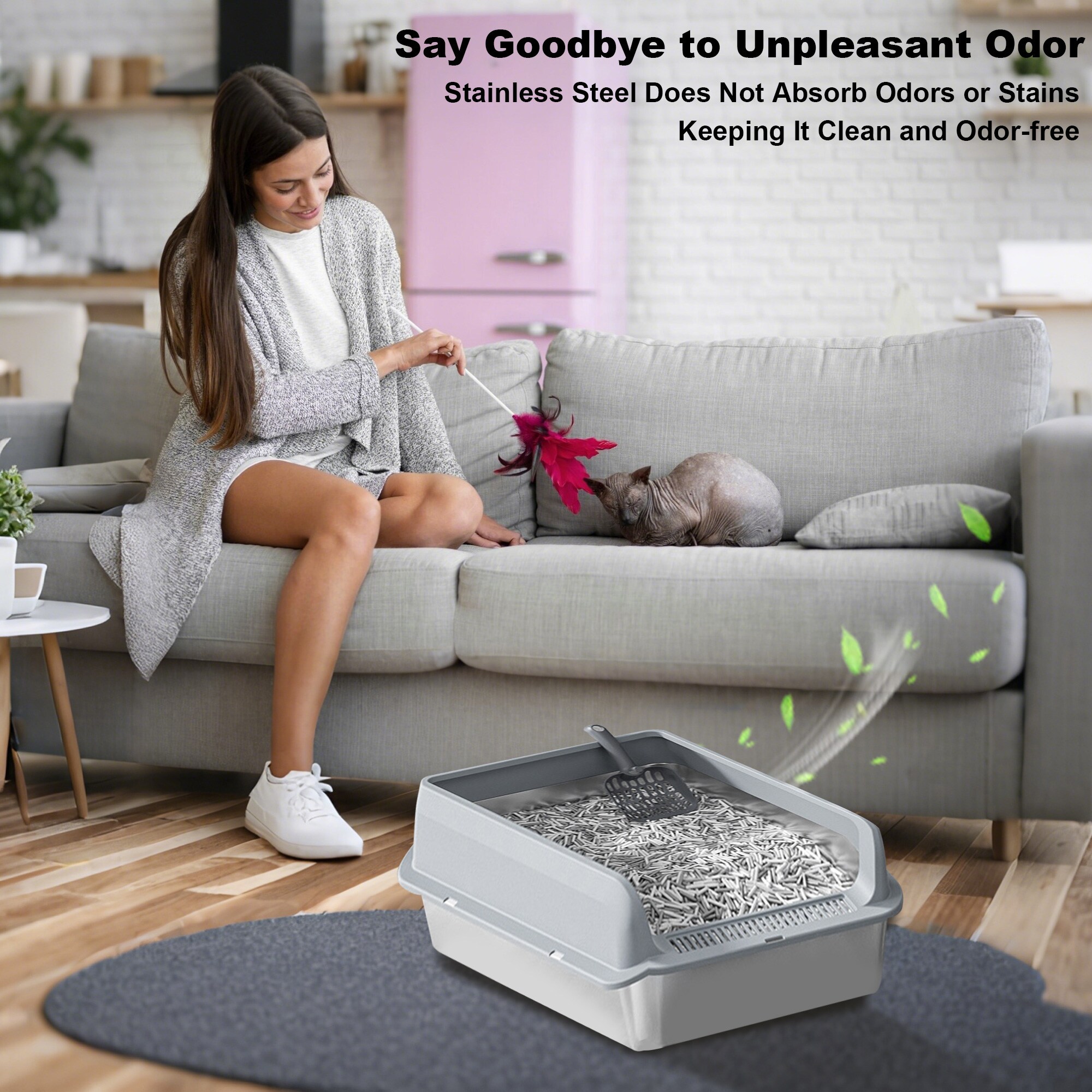 Aoile CWGUOUWKWEM00VL Cat-Litter-Box - View #3